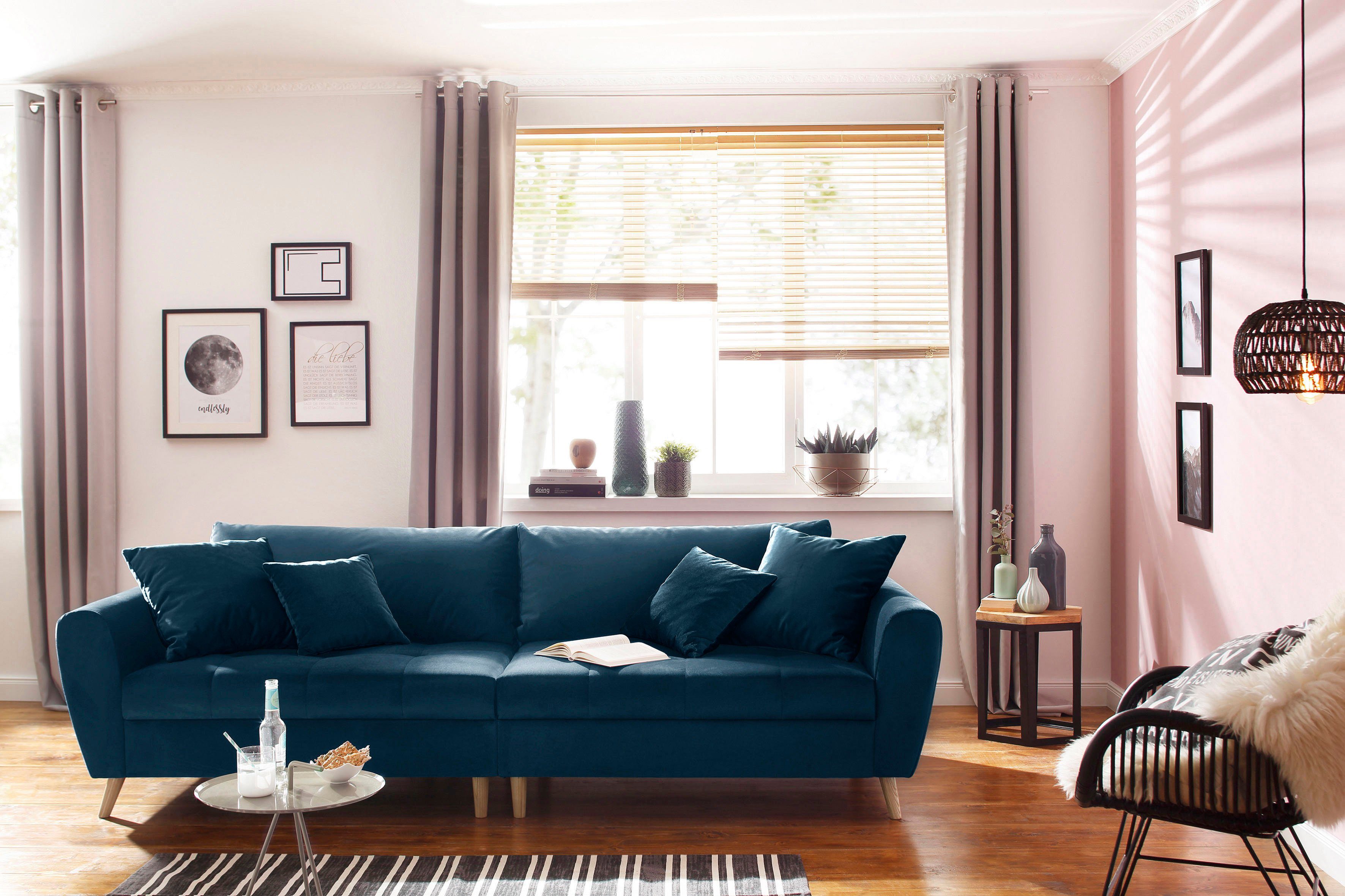Home affaire Big-Sofa »Penelope Luxus«, mit besonders hochwertiger  Polsterung für bis zu 140 kg pro Sitzfläche online kaufen | OTTO