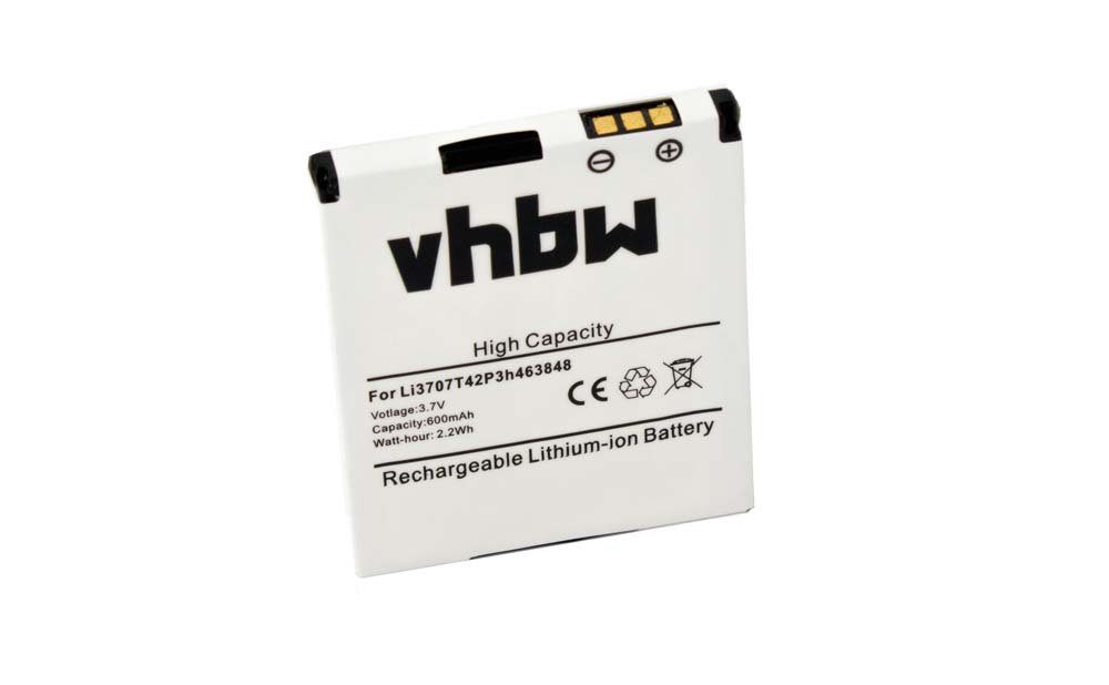 vhbw kompatibel mit BenQ 228, T60 Smartphone-Akku Li-Ion 600 mAh (3,7 V)