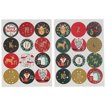 CEPEWA Adventskalender Adventskalender DIY Bastelset Tüten Zahlensticker Schnur Klammer