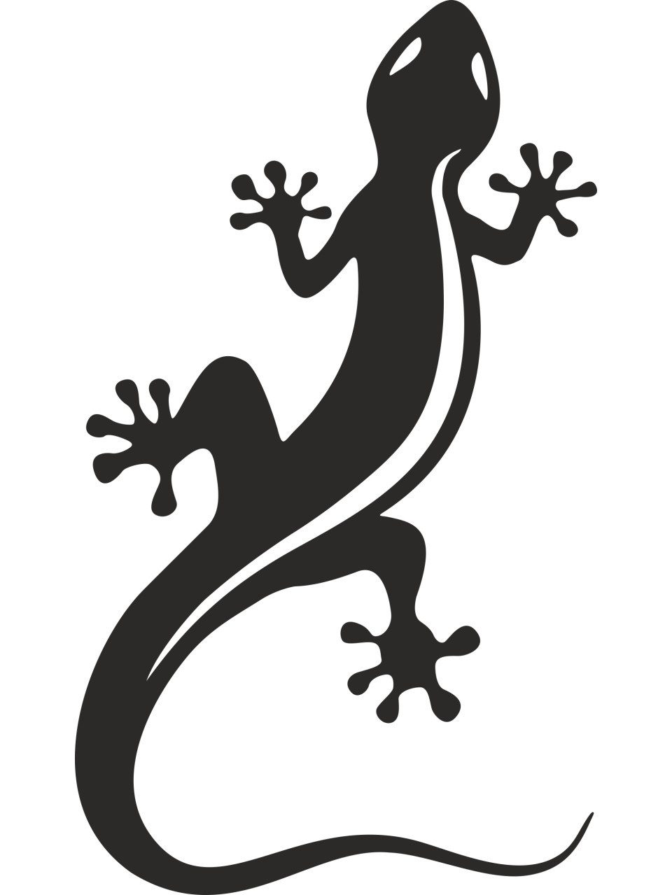 Aufkleber Hermann Schütz Aufkleber Gecko schwarz 265x155mm