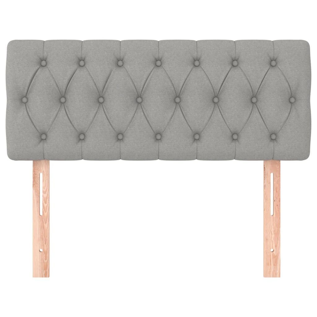 vidaXL Bett Kopfteil Hellgrau 90x7x78/88 cm Stoff (1-tlg)