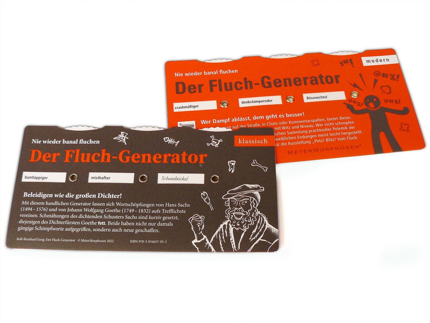 Der Fluch-Generator. Nie wieder banal fluchen Doppelseitig bedruckte D / Rolf-Bernhard Essig, Doppelseitig bedruckte Drehschreibe mit klassischen Flüchen von Hans Sachs und Goethe sowie mit modernen Flüchen