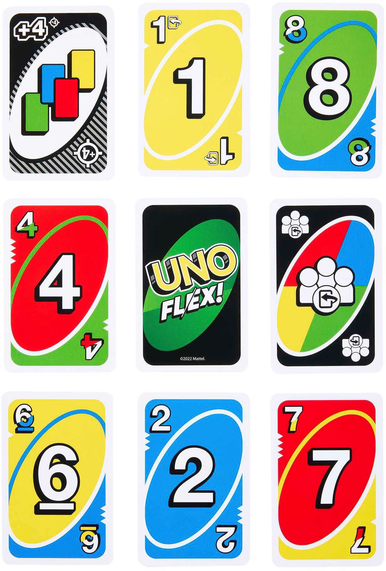 Mattel games Spiel UNO Flex, Familienspiel