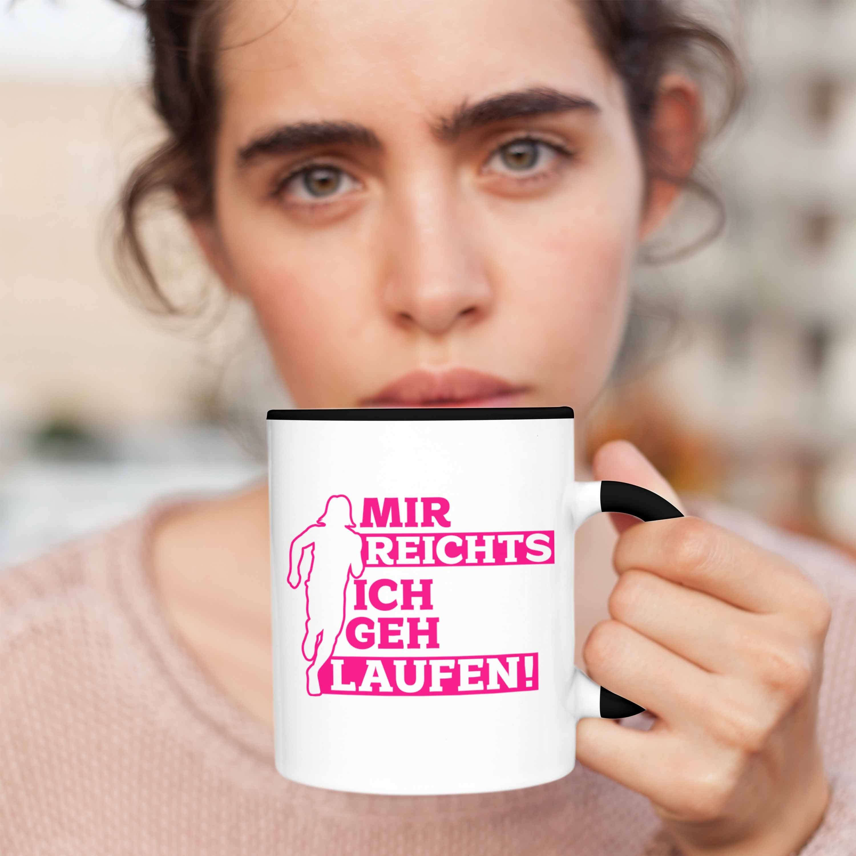 Laufen" Trendation "Mir Joggerinnen Joggen für Geschenk Tasse Geh Tasse Reichts Schwarz Ich