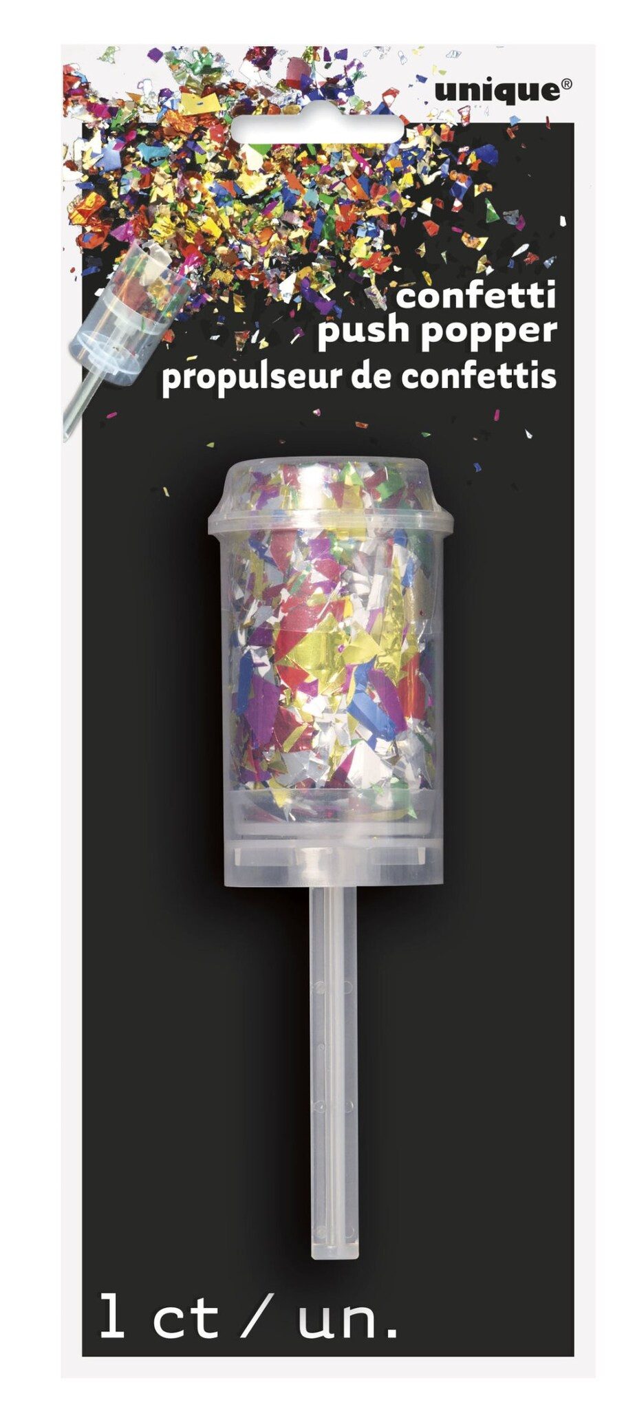 Unique Industries Inc. Konfetti Push-Pop Konfetti Bunt