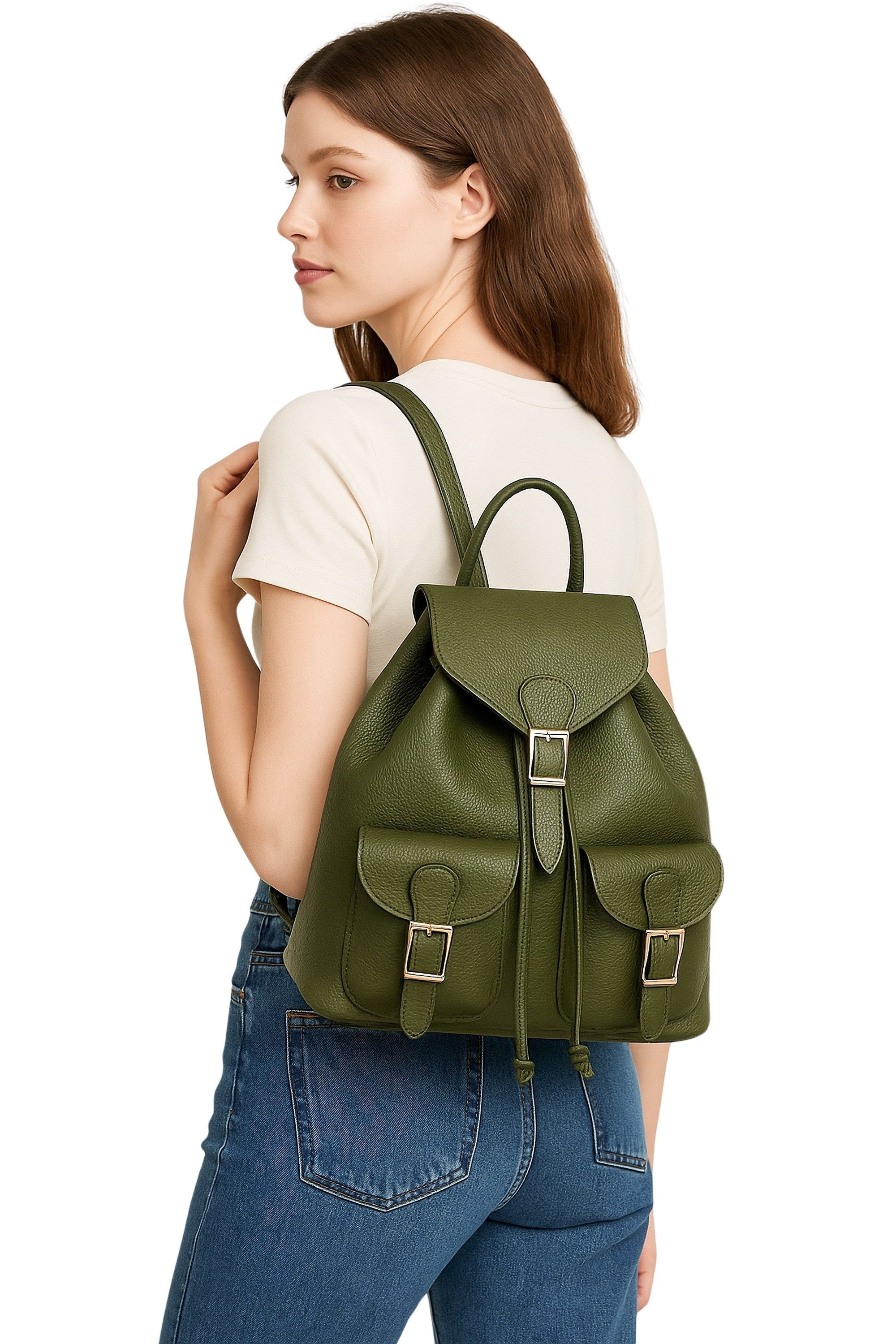 COLLEZIONE ALESSANDRO Rucksack Chicaletta (1-tlg), lässiges Design aus echtem Leder