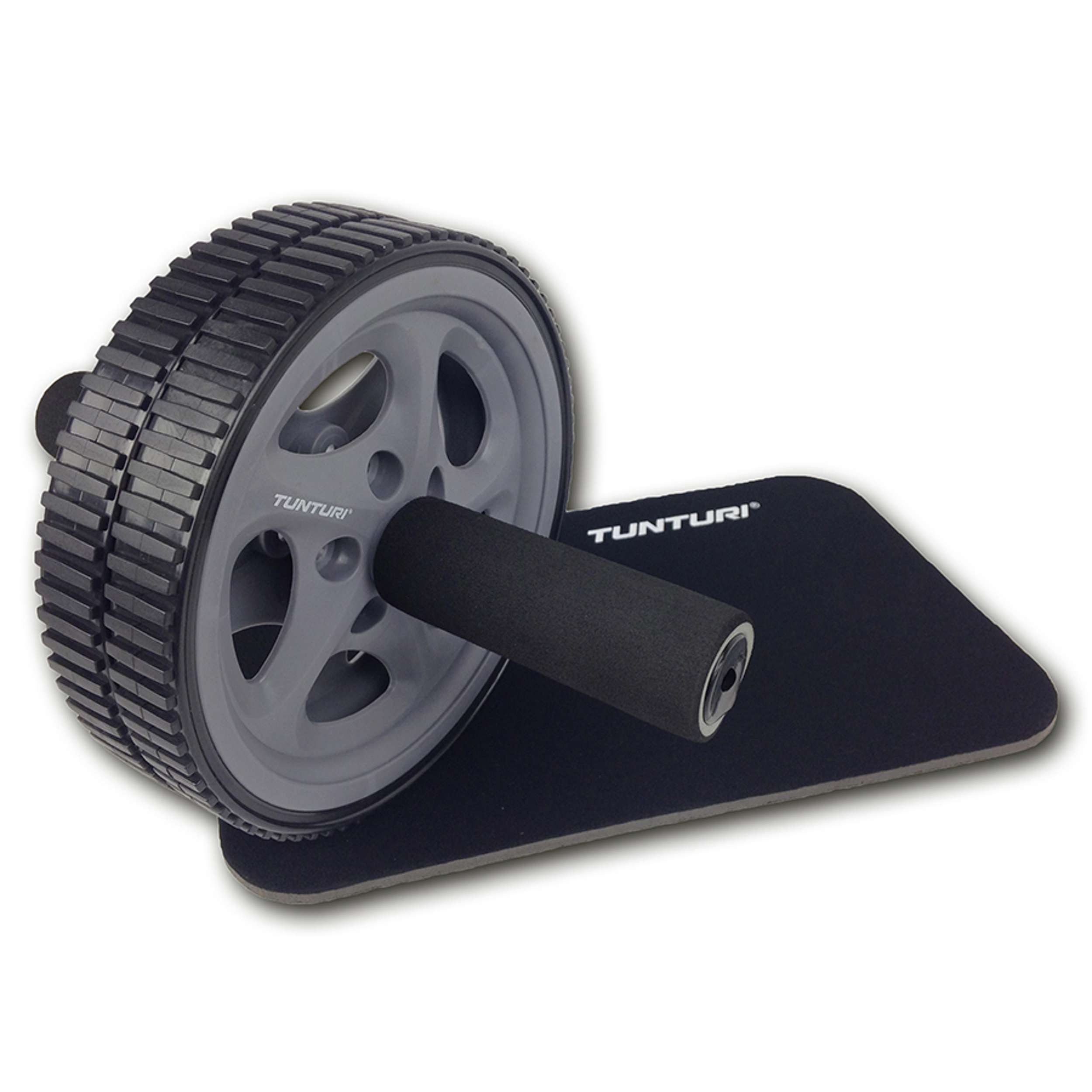 Tunturi Core Wheel Bauchroller mit Knieschoner für effektives Core-Training zu Hause