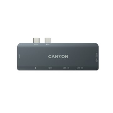 Canyon Laptop-Dockingstation CANYON ChargingDock 2xTB -> 2xHDMI/USB 3.0/USB 2.0/SD-Slot retail