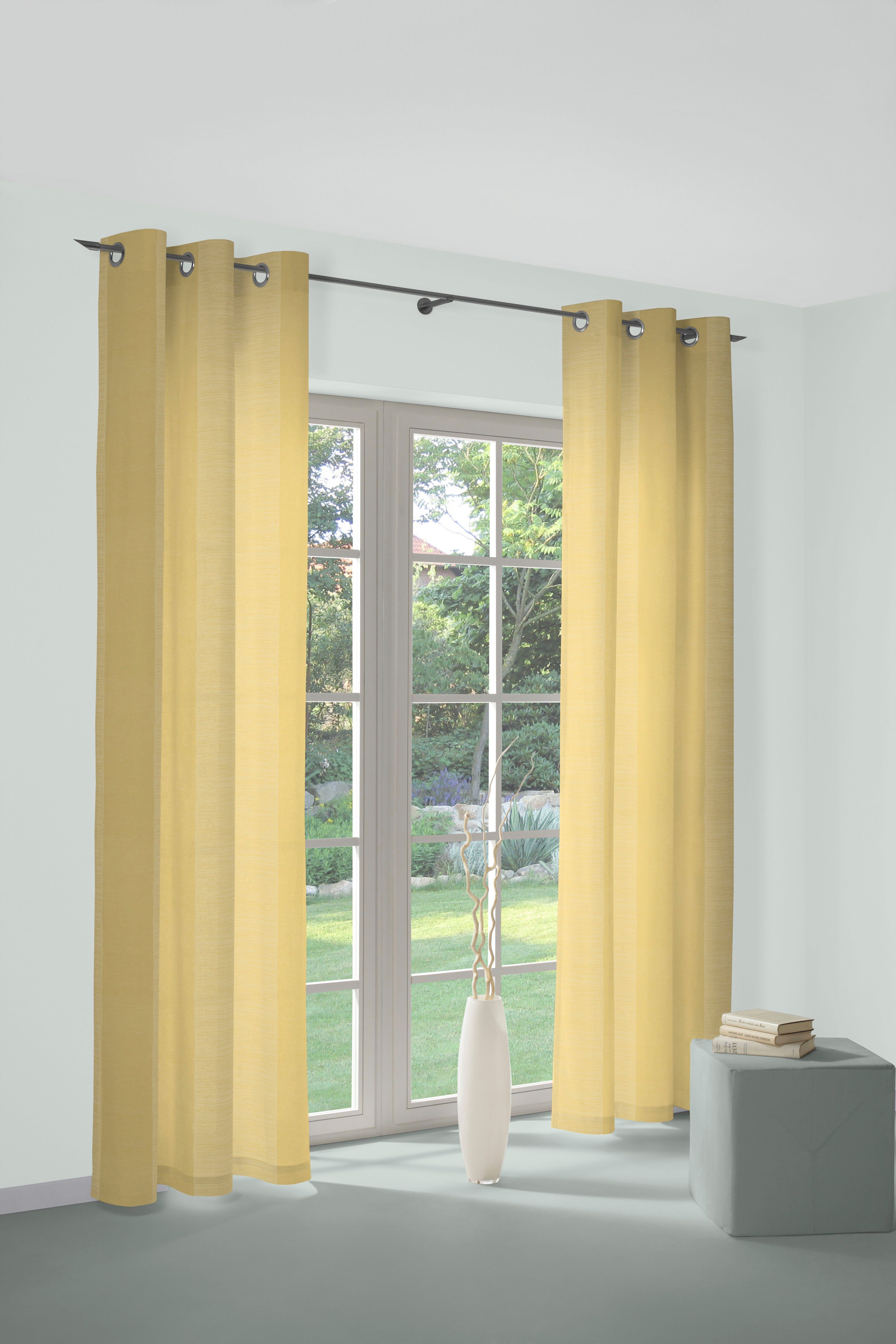 Wirth Vorhang Niederau (1 St), Ösen, blickdicht, Jacquard
