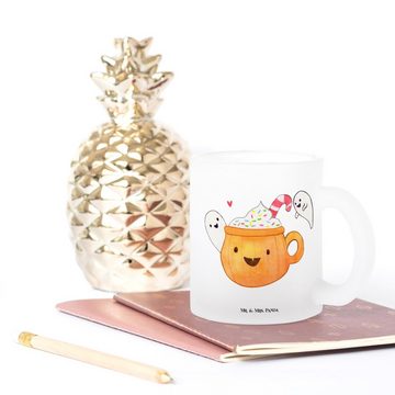 Mr. & Mrs. Panda Teeglas Kaffee Gespenst - Transparent - Geschenk, Halloween, Teetasse, Martin, Premium Glas, Liebevolle Gestaltung
