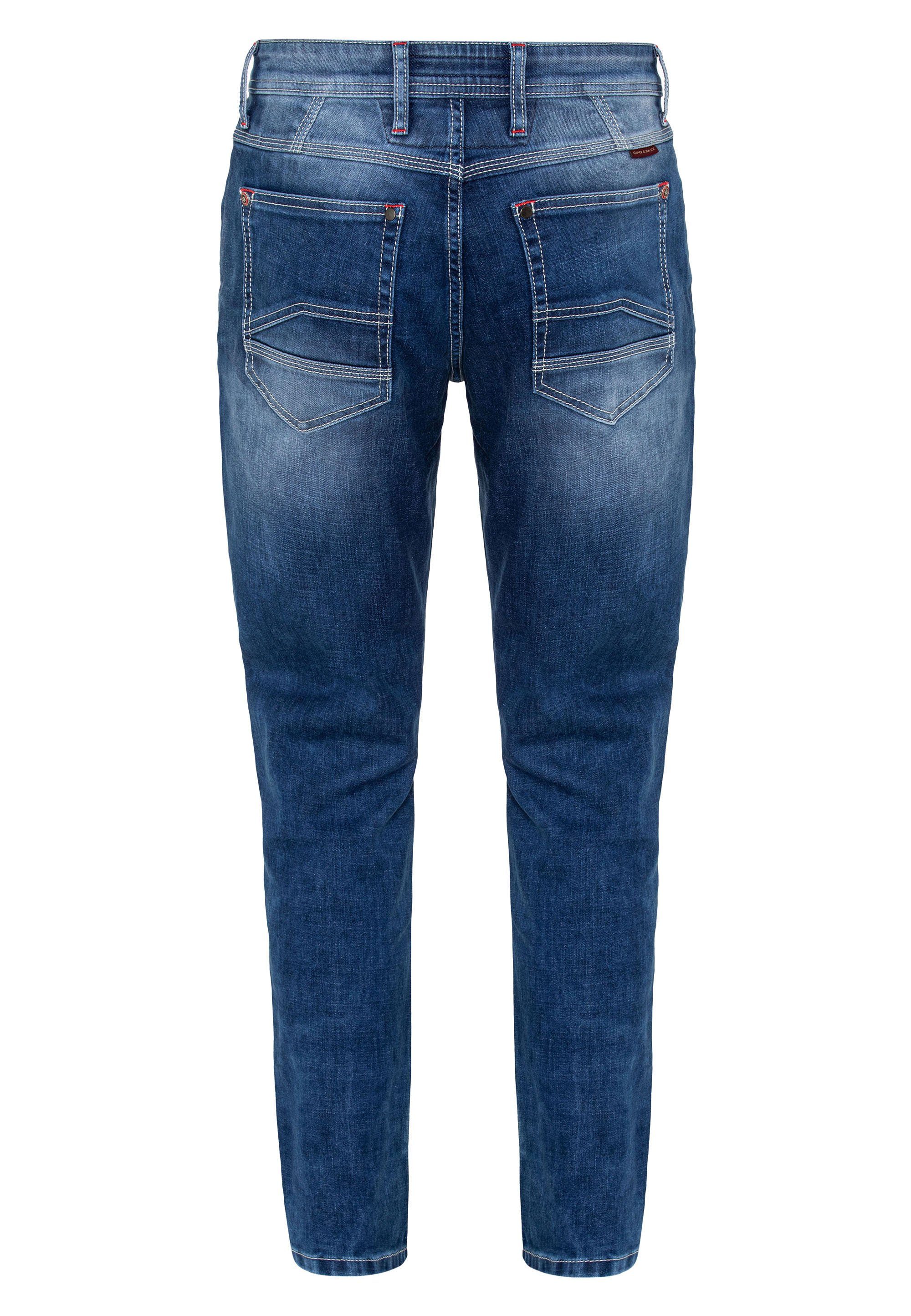 Straight-Jeans dezenter Waschung Baxx mit Cipo &