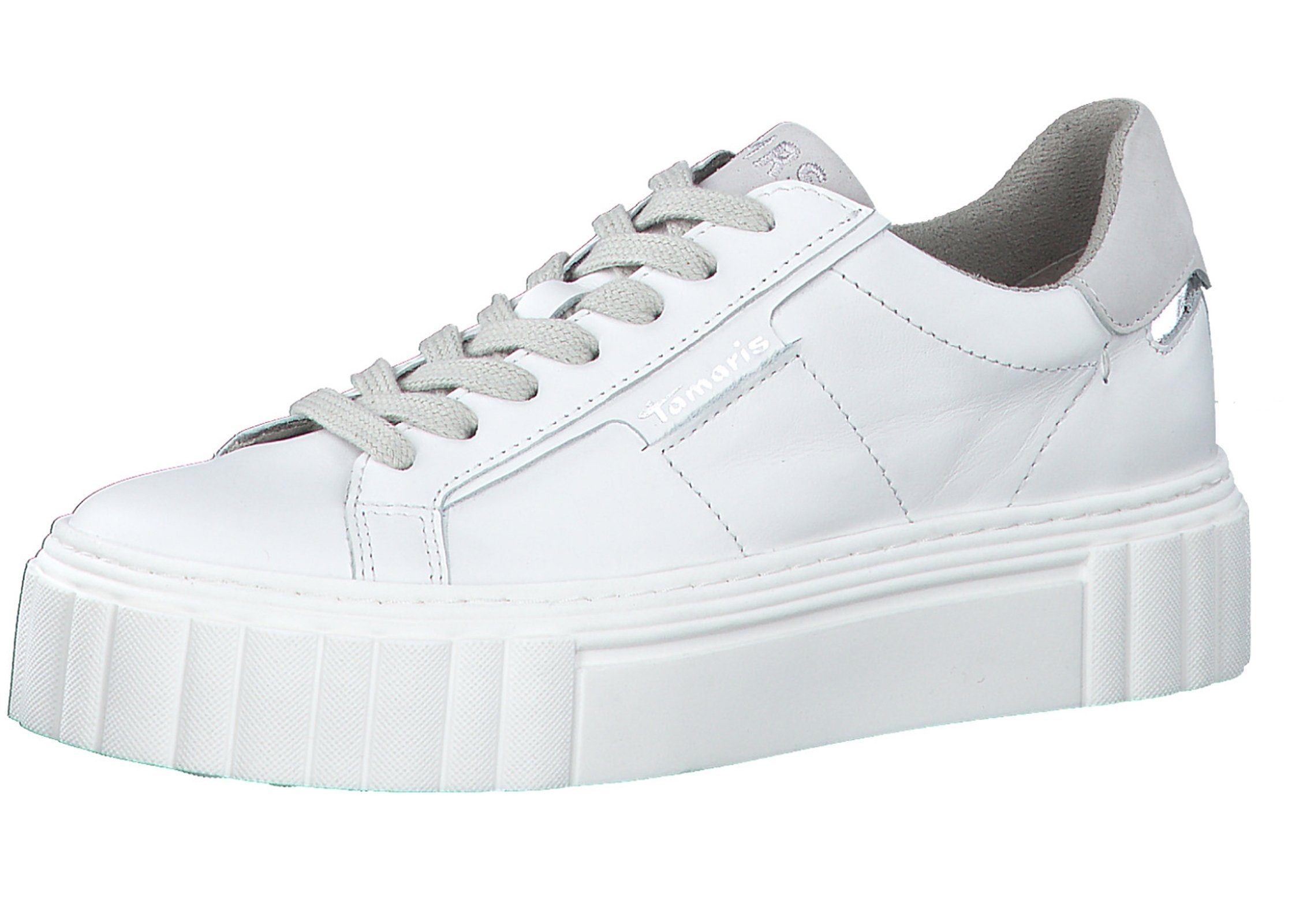 1-23738-29 117 White Leather Sneaker