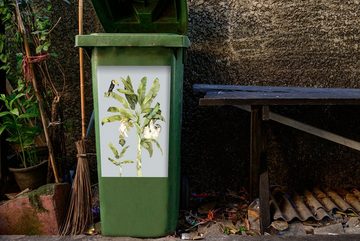 MuchoWow Wandsticker Dschungel - Faultier - Vogel (1 St), Mülleimer-aufkleber, Mülltonne, Sticker, Container, Abfalbehälter