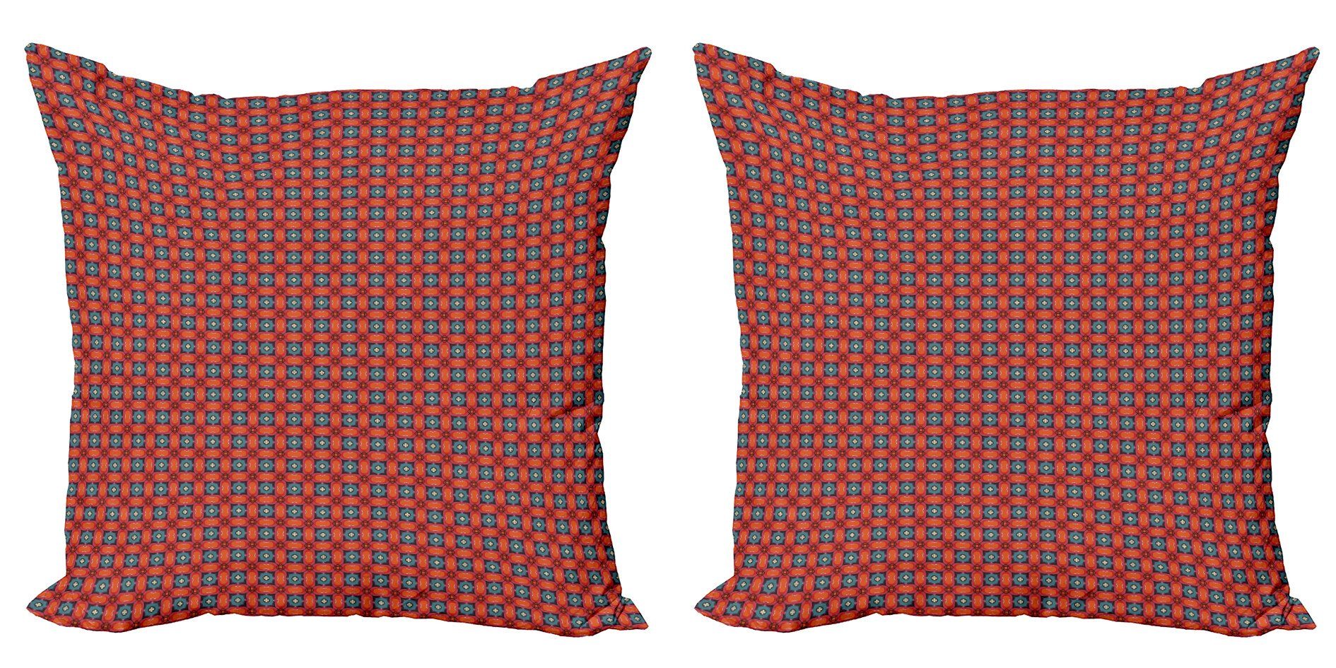 Kissenbezüge Modern Accent Doppelseitiger Digitaldruck, Abakuhaus (2 Stück), Abstrakt Wiederholen von Mosaik-Entwurf
