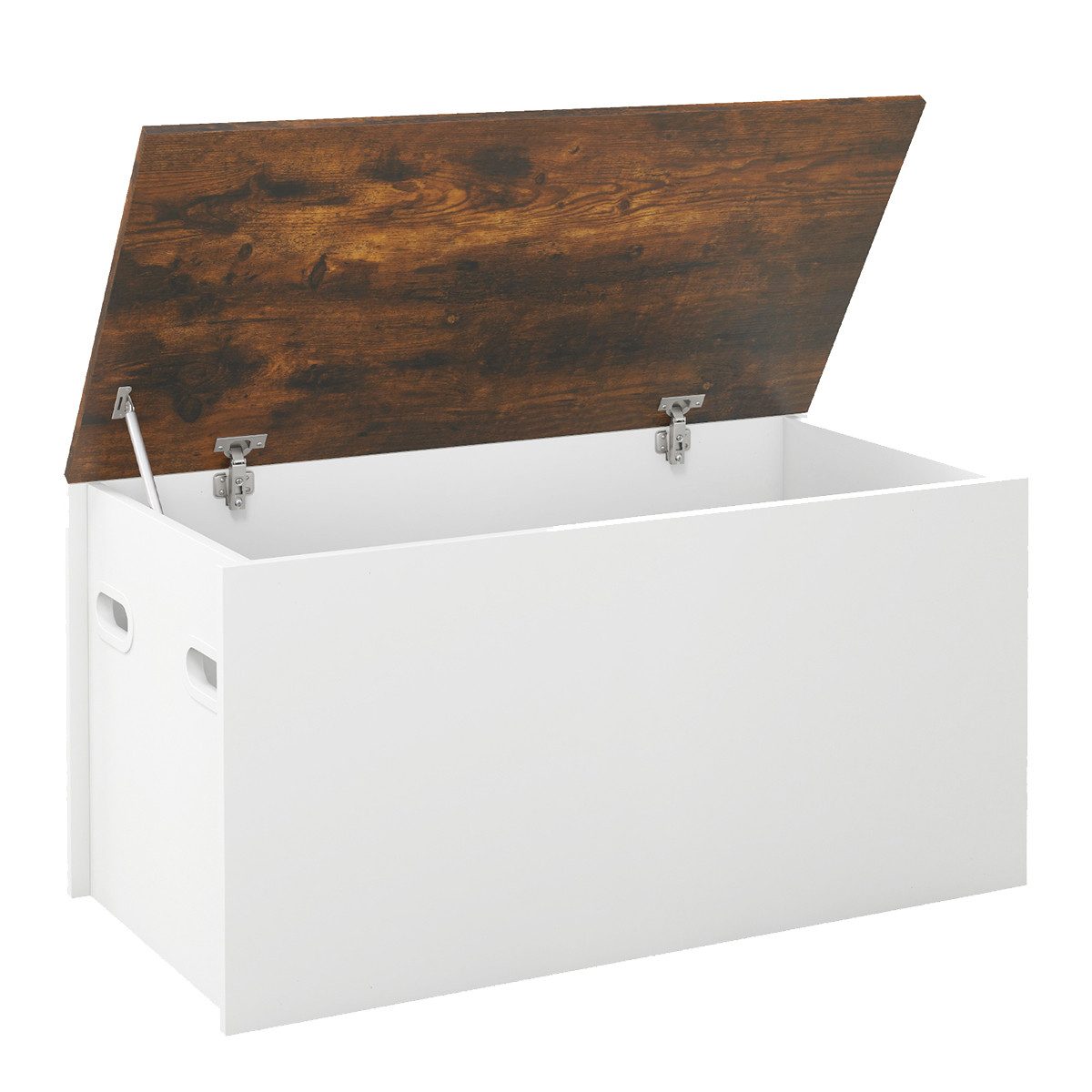 COSTWAY Spielzeugtruhe, Kinder, Sitzbank Holz., mit Klappdeckel, 90 cm, wei günstig online kaufen