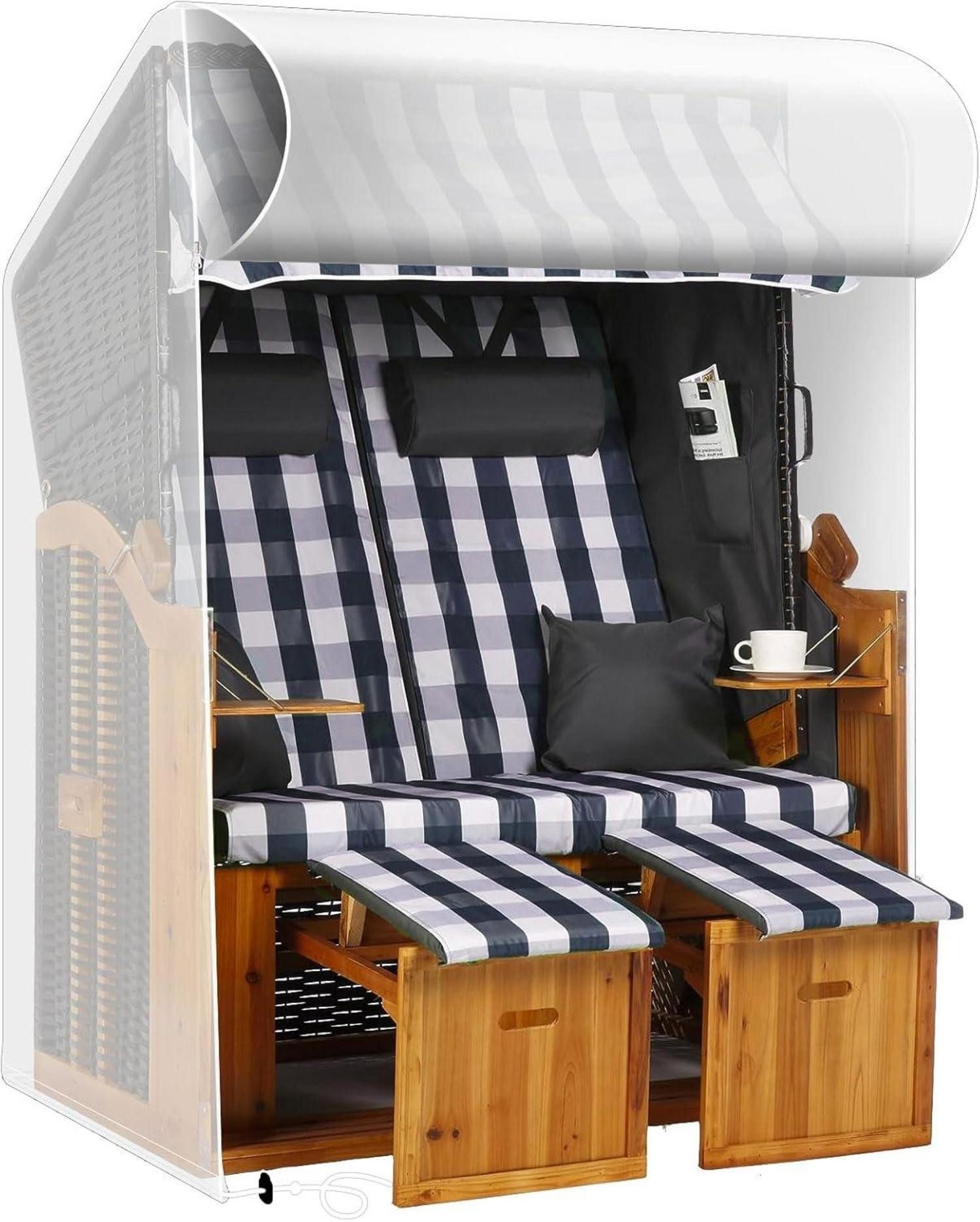 LuxusKollektion Strandkorb-Schutzhülle Strandkorbhülle 135x105x175/140cm Wa günstig online kaufen