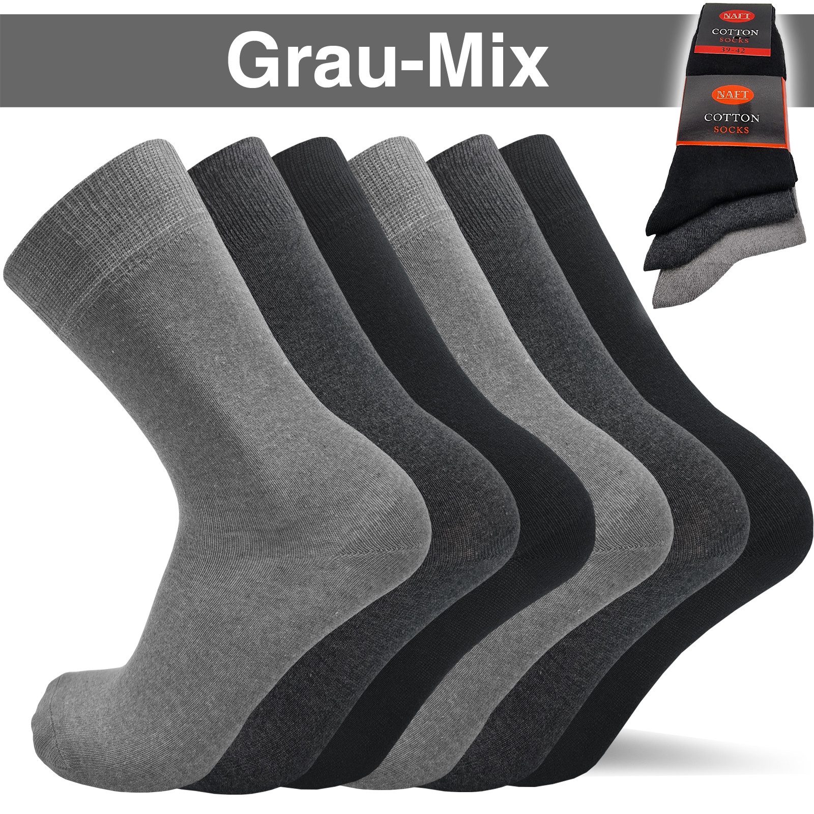 NAFT Businesssocken 6-24 Paar Herrensocken 80% Baumwolle Business Freizeit günstig online kaufen