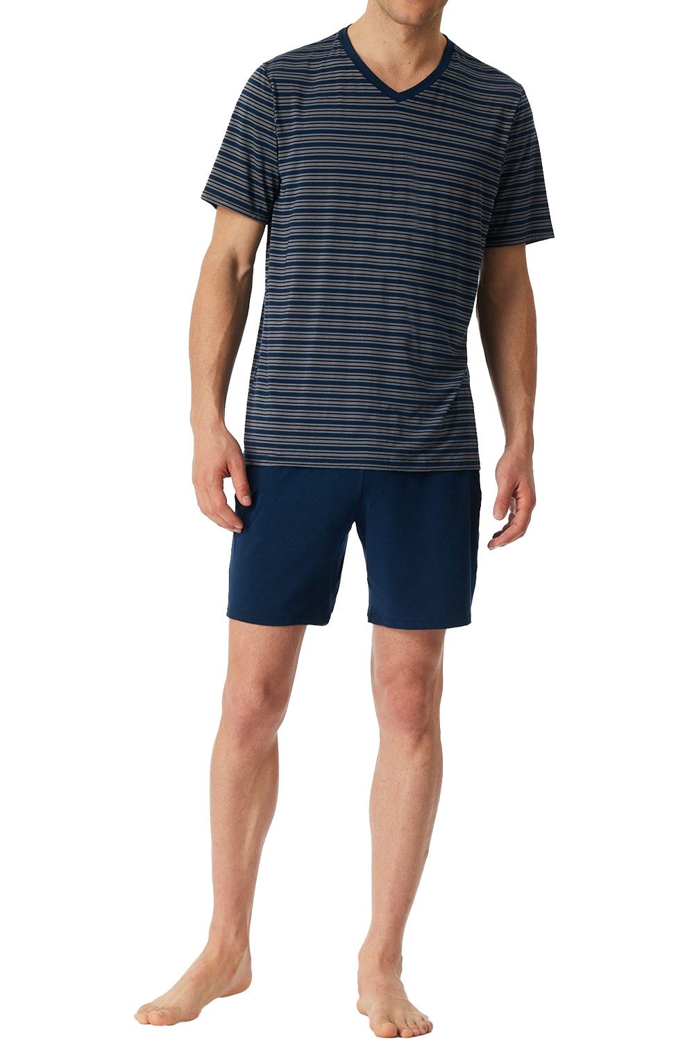 Schiesser Shorty Long Life Soft Herren Schlafanzug kurz günstig online kaufen