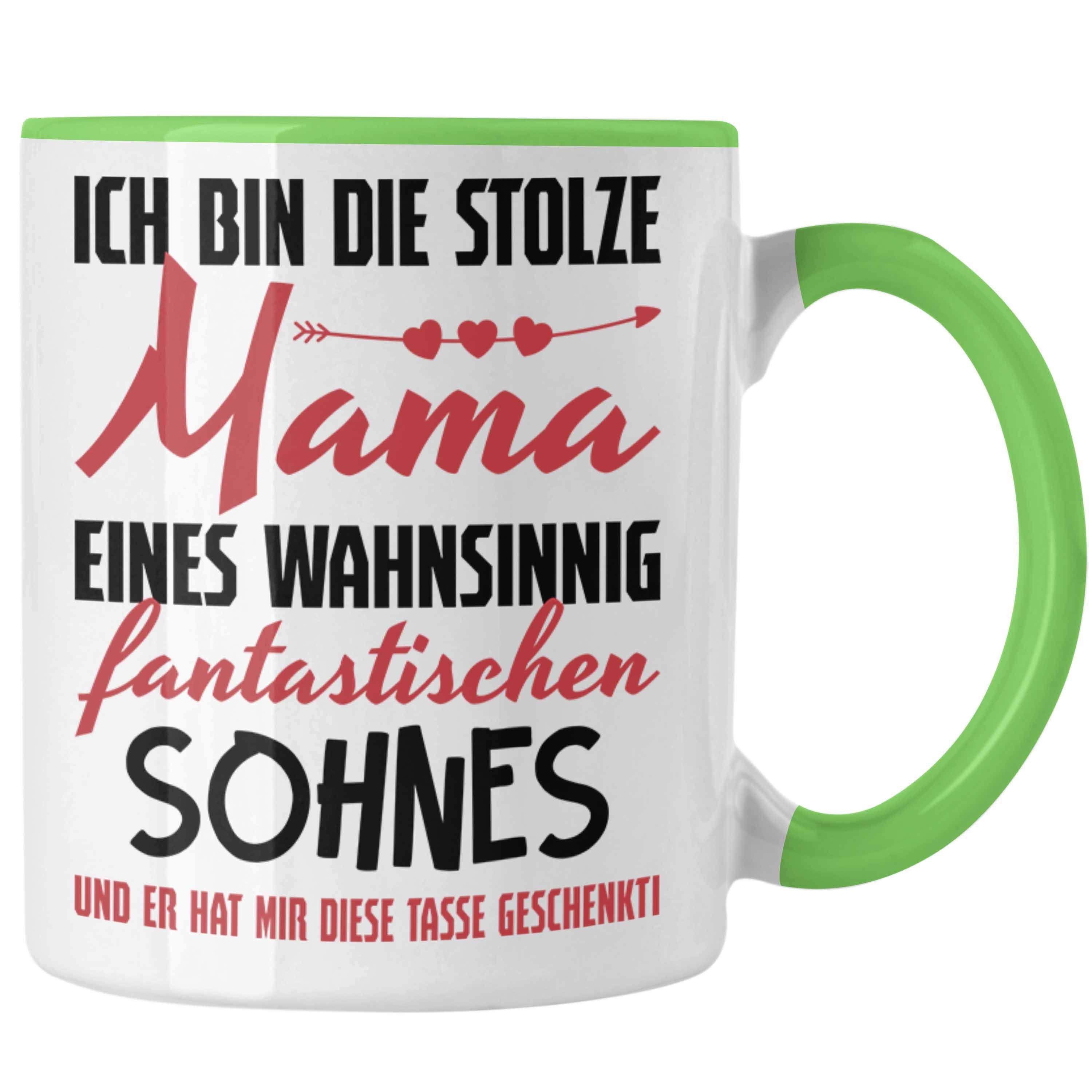 Tasse Muttertag Sohn Mama Grün Geschenkidee Kaffeetasse Geschenk Tasse - Trendation Spruch Trendation von