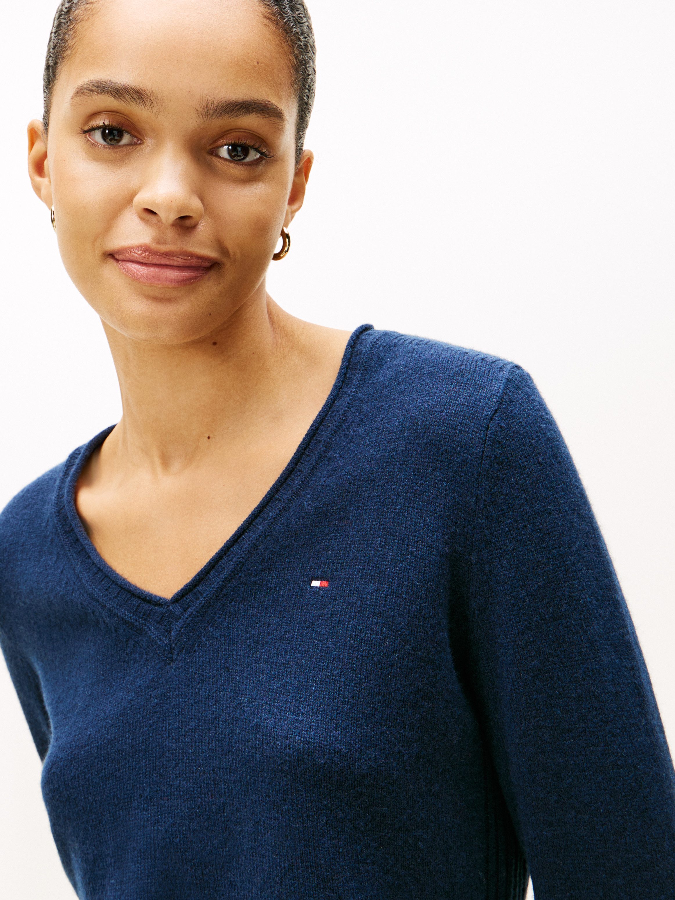 Tommy Hilfiger Strickpullover SOFT WOOL V-NK günstig online kaufen
