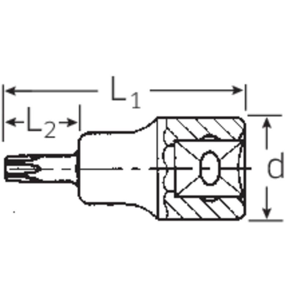 T20 Steckschlüssel-Bit-Einsatz 1/2″ Steckschlüssel Stahlwille