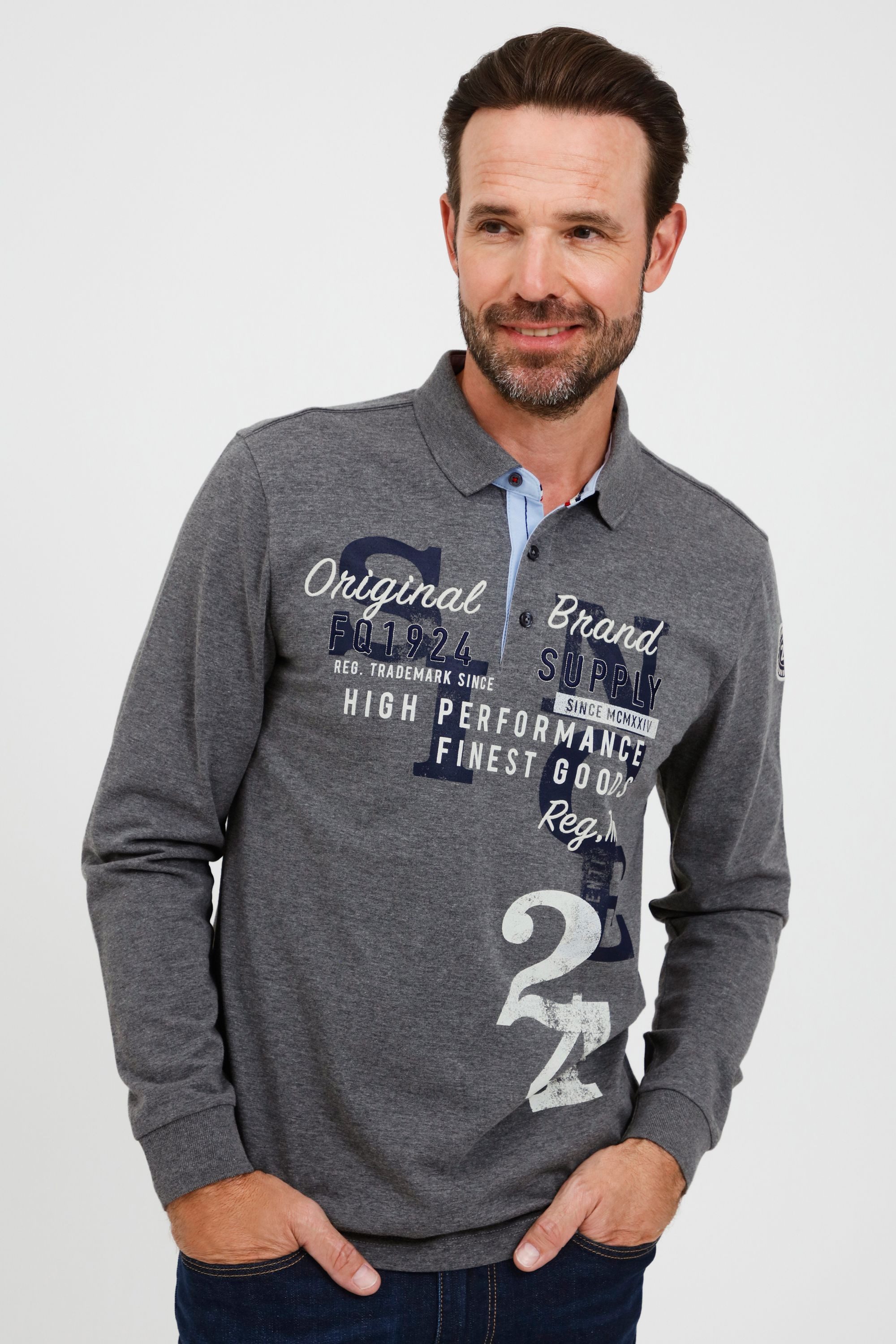 FQ1924 Langarm-Poloshirt FQRagnvald Modisches Langarmshirt mit günstig online kaufen