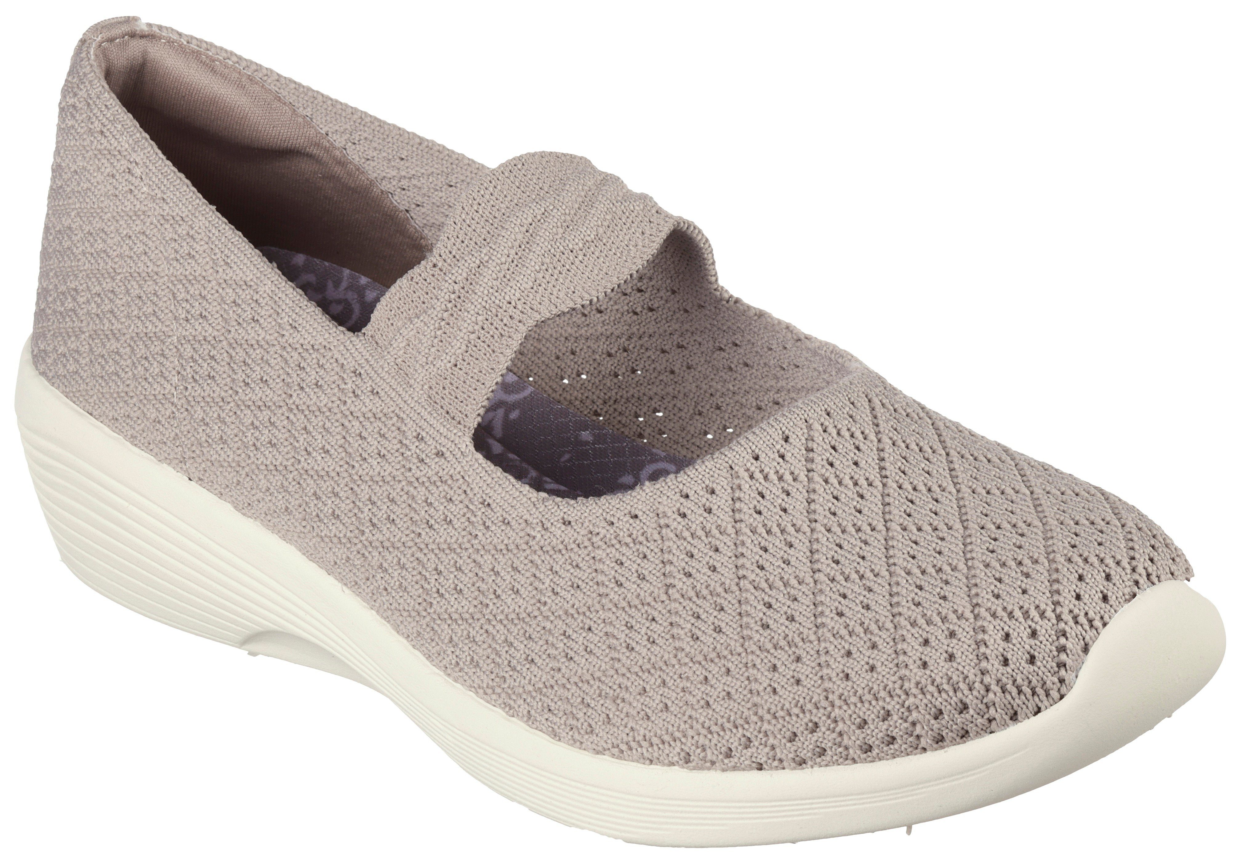 Skechers ARYA-THAT'S SWEET Riemchenballerina Keilpumps, Slipper für Maschinenwäsche geeignet