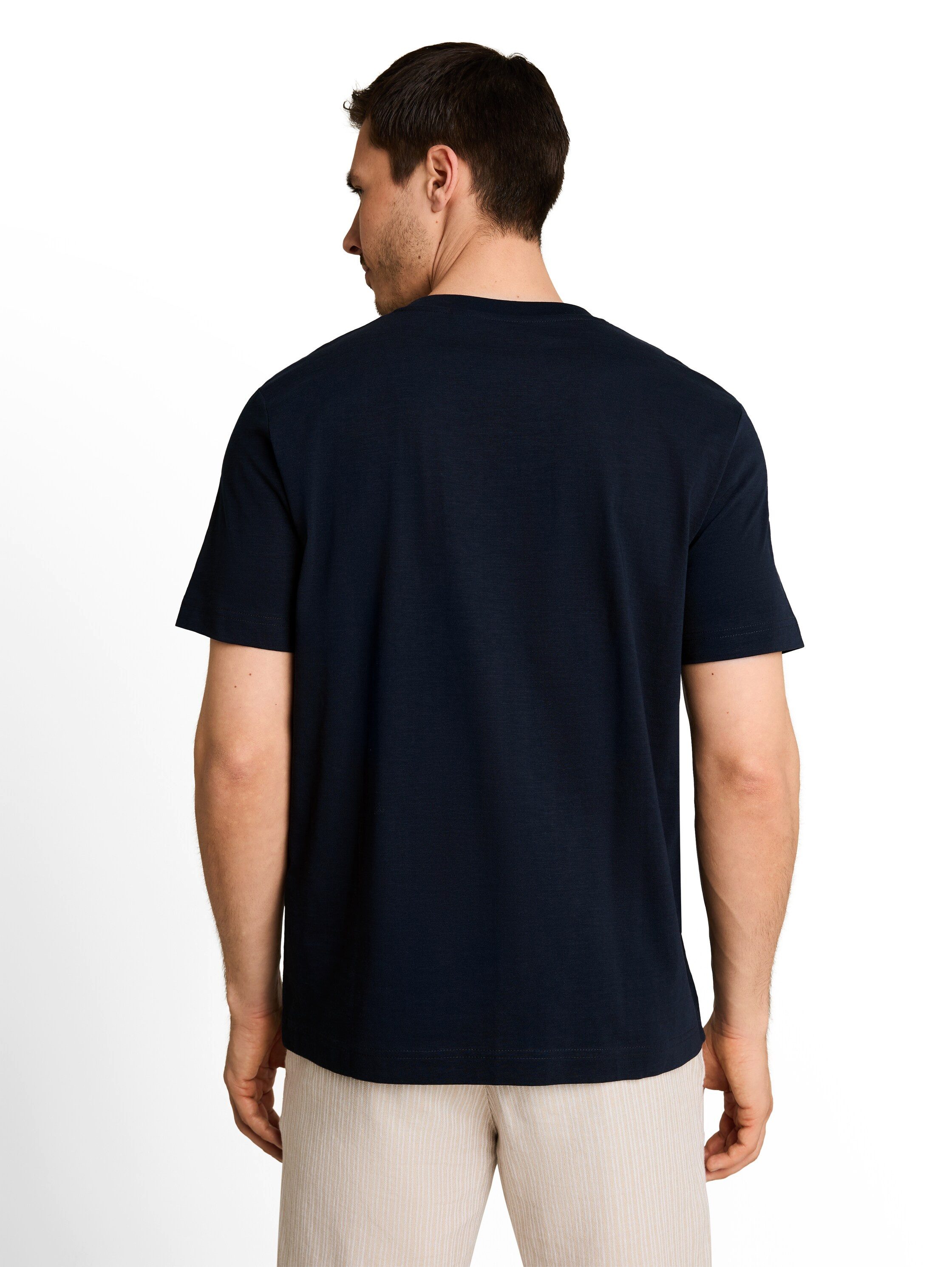 TOM TAILOR Kurzarmshirt Sommershirt mit Print und Stickerei