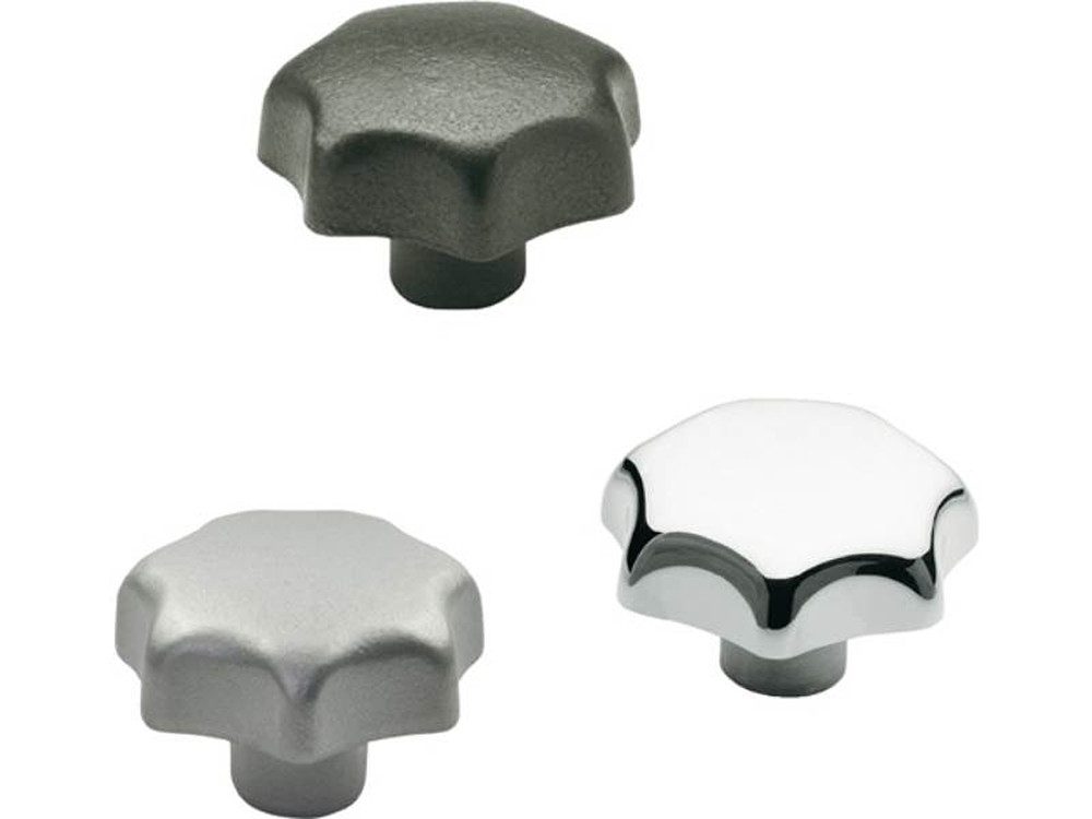 Ganter Griff 10er Pack GANTER 6336-KT-63-M12-K Sterngriff DIN 6336 mit Gewindebuchs