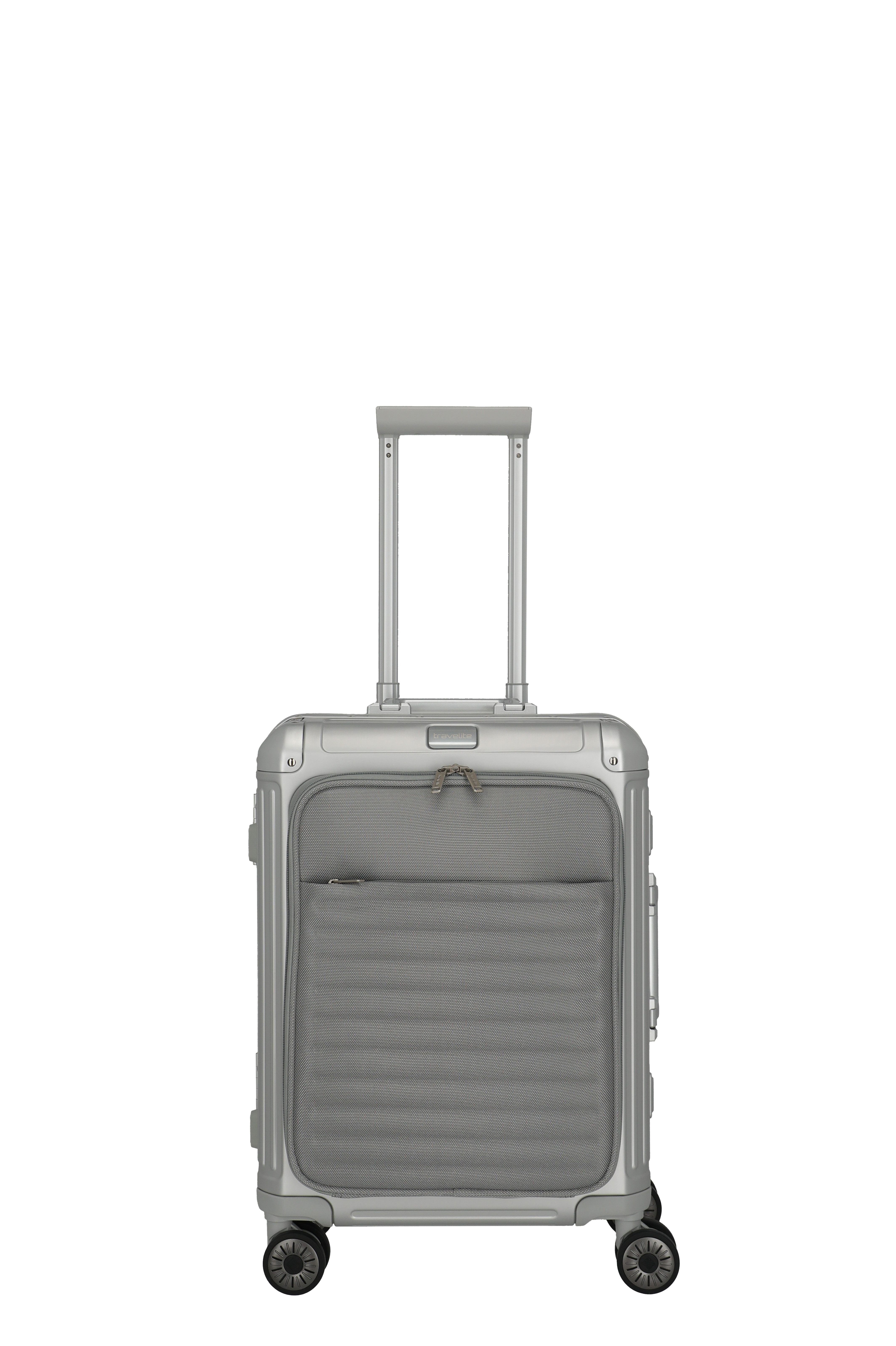 travelite Hartschalen-Trolley NEXT Aluminium Rahmenkoffer, 4 Rollen, variable Packplatte, Packwand und durchdachte Innenaufteilung – Bild 3 von 5