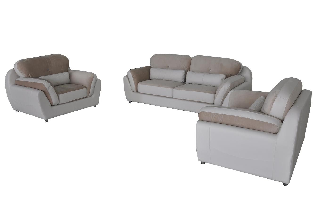 Xlmoebel Polstergarnitur Moderne Sofa Garnitur mit USB-Anschluss und hochwertiger Polsterung, (Ecksofa U-Form "COLO 3), Hergestellt in Europa