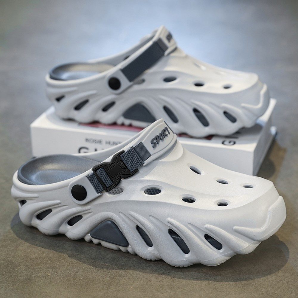 HUSK'SWARE Atmungsaktive Gartenpantoletten mit Fersenriemen Clog (Rutschfeste Sohle aus EVA-Material, Einfach zu reinigen) Weiches & flexibles EVA-Material Rutschfeste Sohle