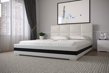 ROYAL24_MARKT Schlafzimmer-Set - Bett mit Panama Schränken, (Komplett Set, 10-St., Premium - Panama 5), Elegante Möbel - ein Hauch von Luxus