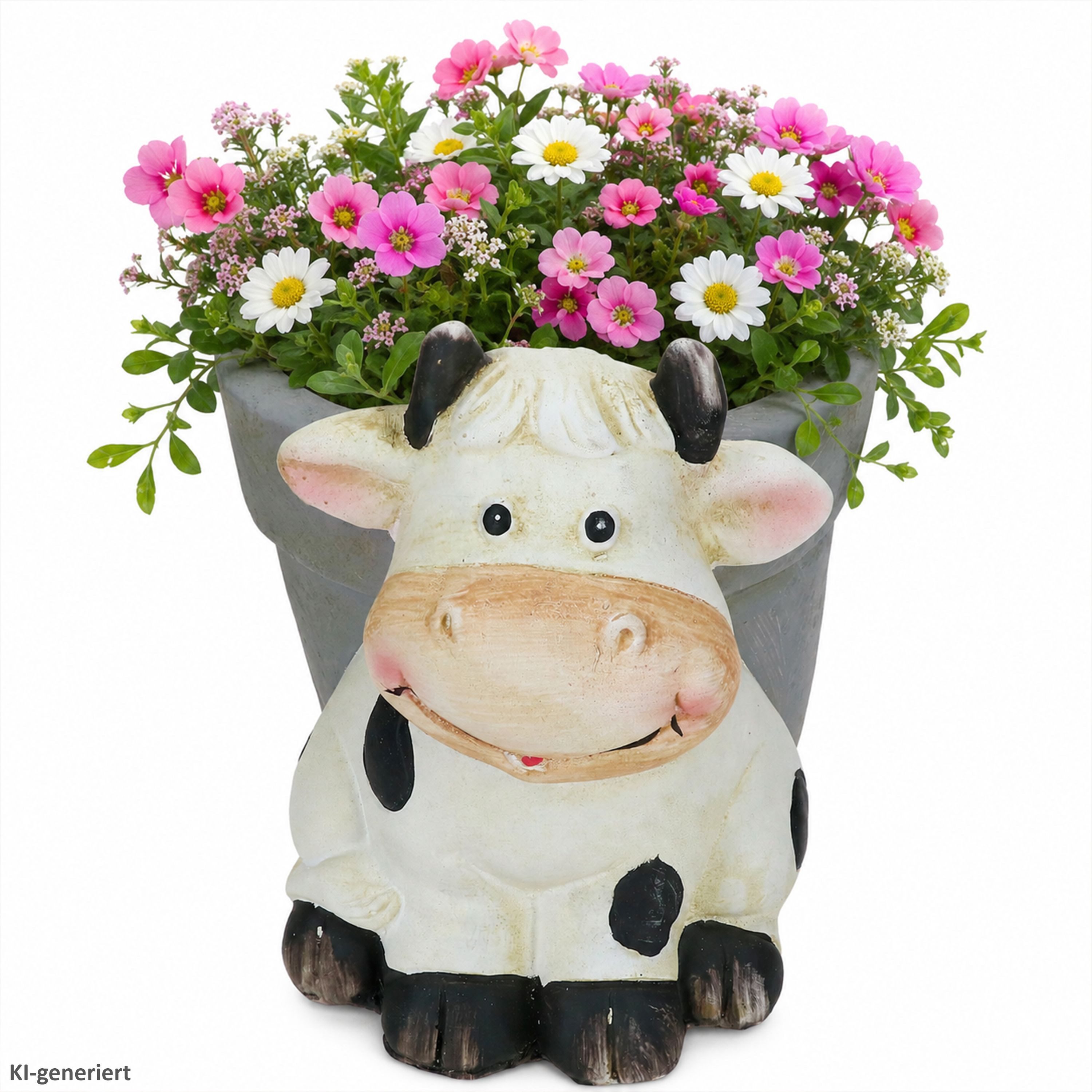 MamboCat Pflanzschale Übertopf Niklas Kuh Blumen Pflanzen Magnesiumoxid innen Ø16cm Garten