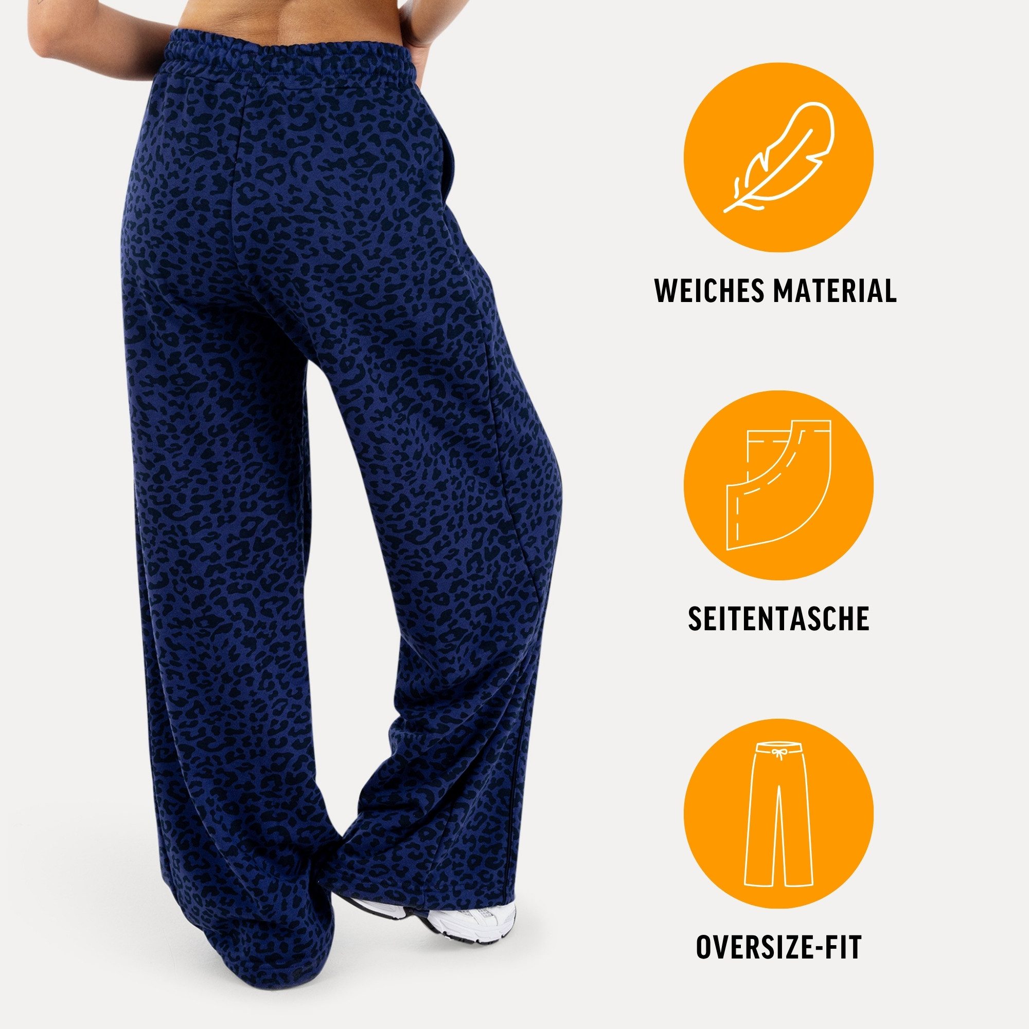 Smilodox Jogginghose Damen Siara, Bequeme Freizeithose mit Seitentaschen, Gym & Homewear Trainingshose mit verstellbarem Beinabschluss