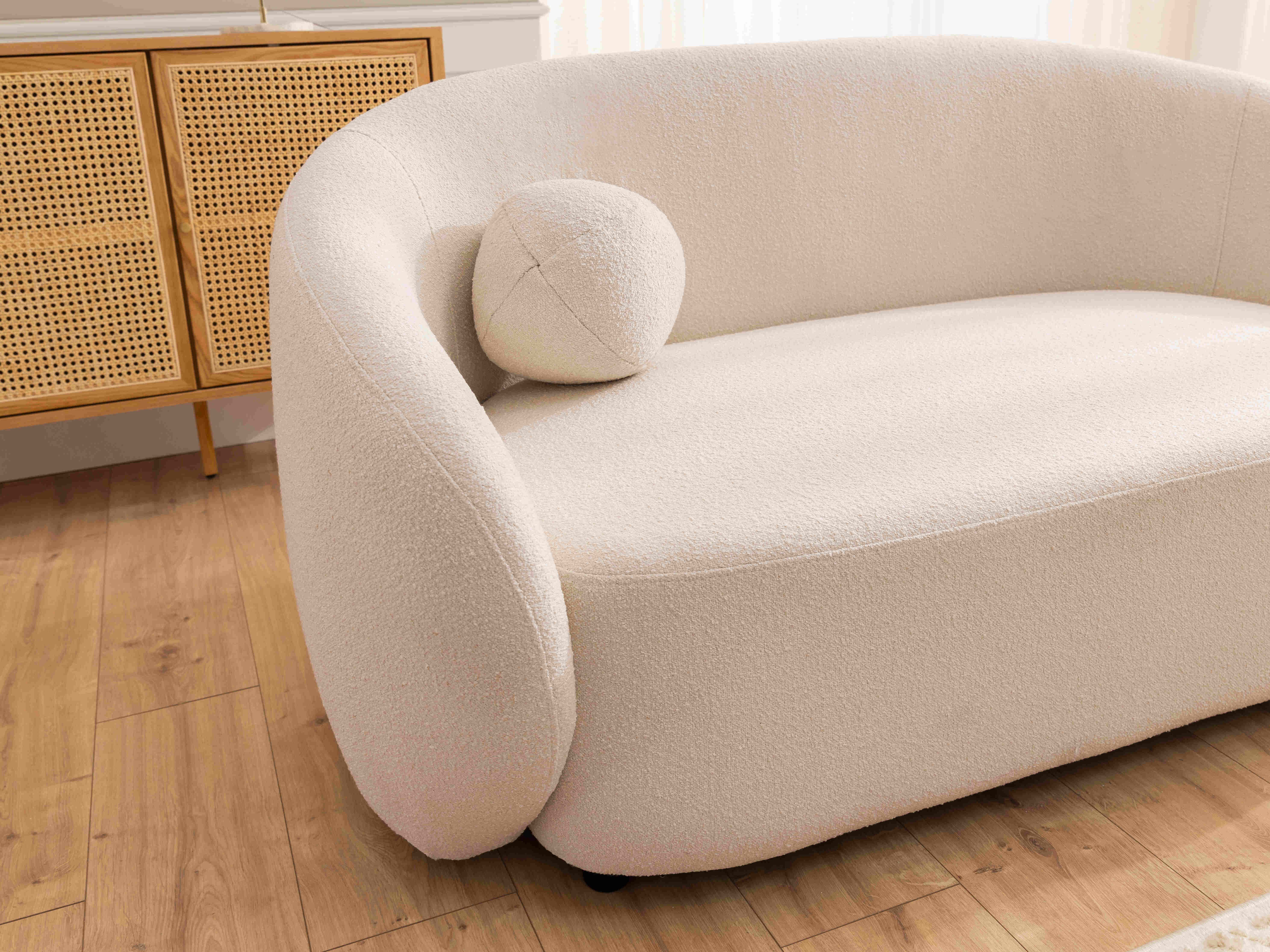 S-Style Möbel 3-Sitzer Sofa Roundi Bouclé Luxus & Moderne Kollektion