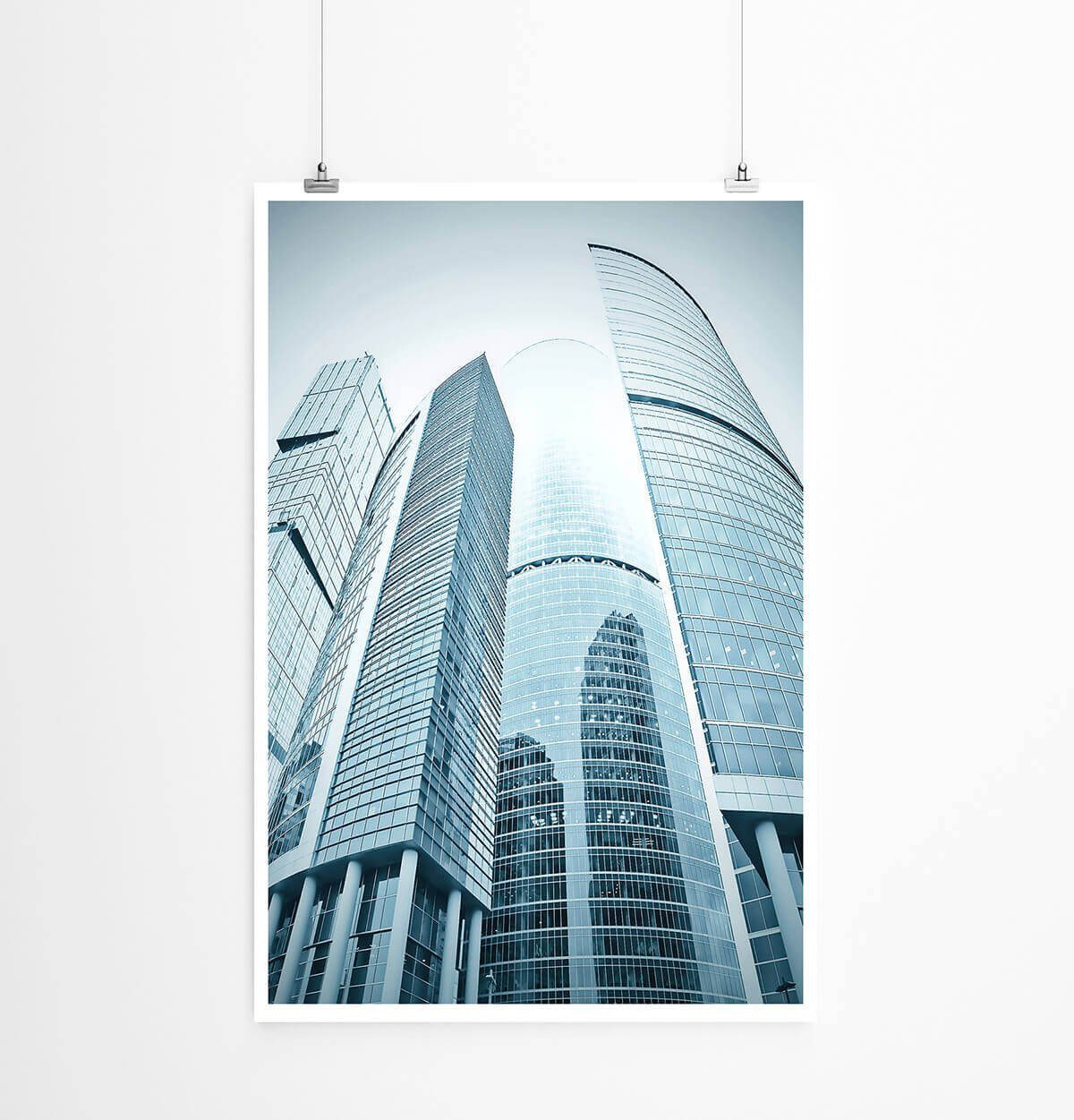 Sinus Art Poster Architekturfotografie 60x90cm Poster Gläserne Bürogebäude