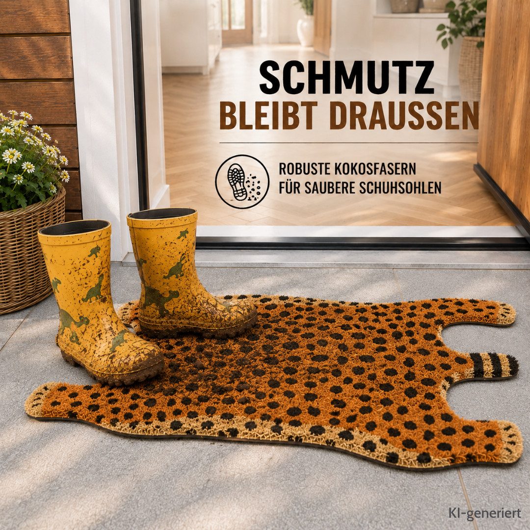 Topanbieter999 Fußmatte Türmatte Tierform Design rutschfest, Tiger – Bild 5 von 5