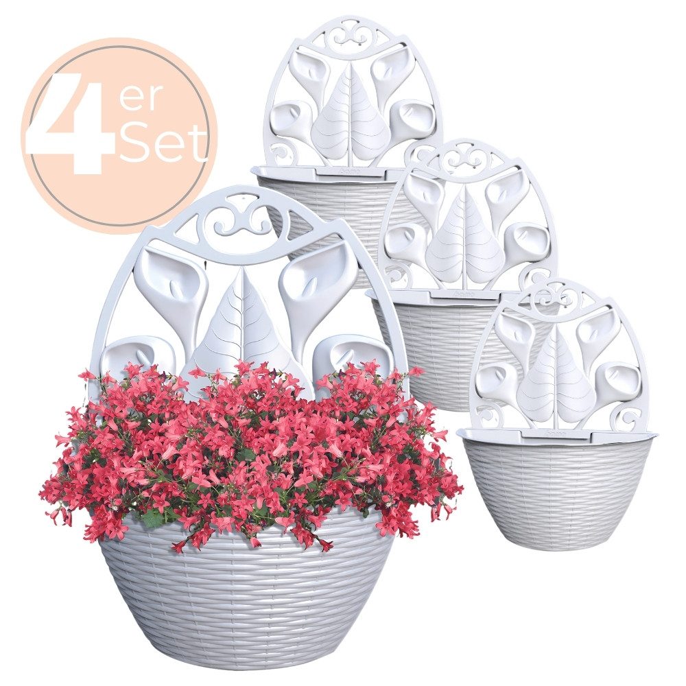 GarPet Blumentopf 4x Blumentopf Wand Blumen günstig online kaufen