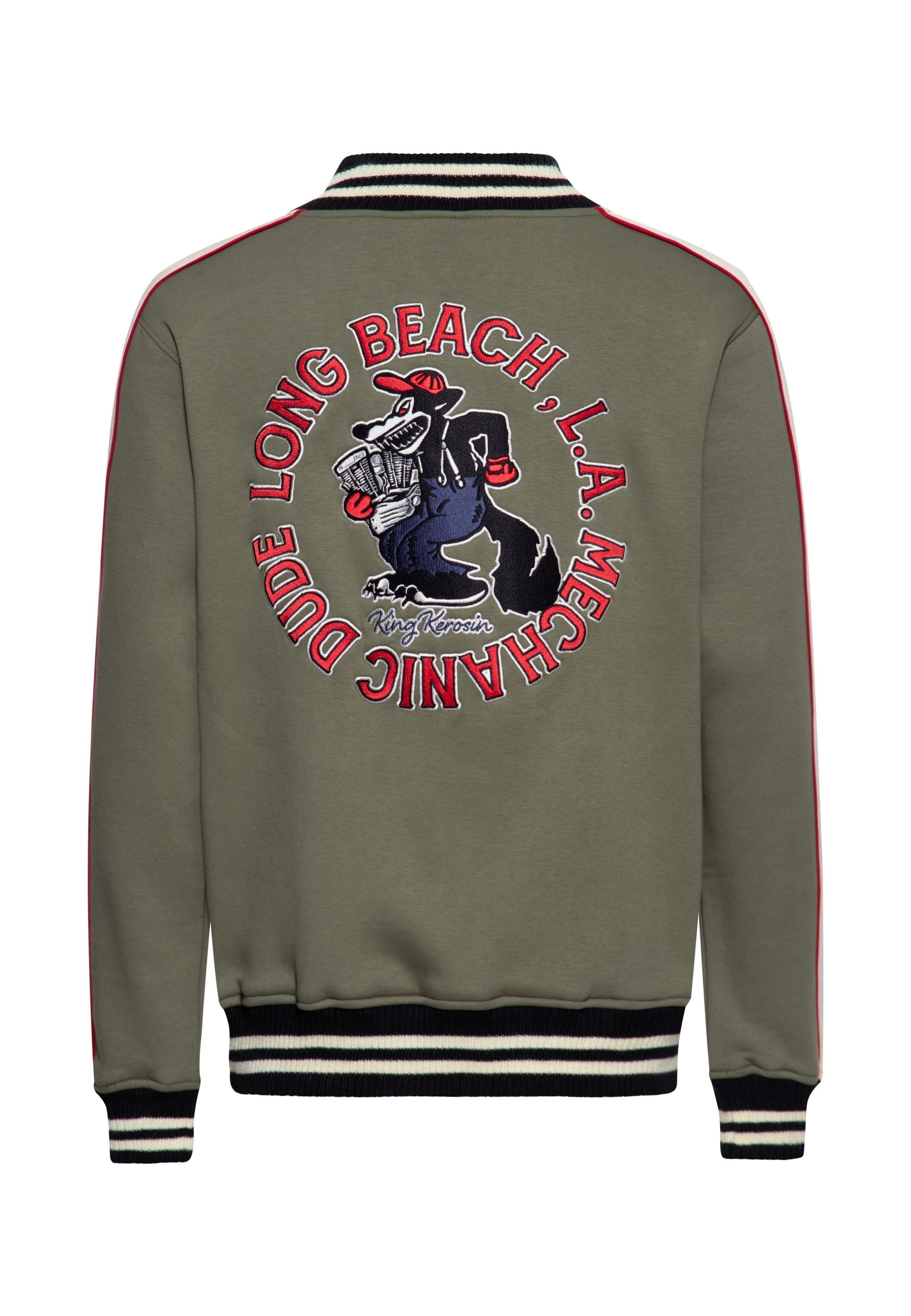 KingKerosin Collegejacke Mechanic Dude (1-St) mit Raglanärmel