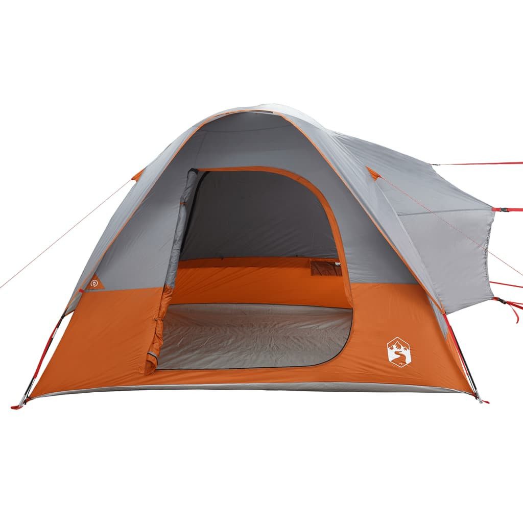 vidaXL Vorzelt NA Autozelt 4 Personen Grau und Orange Wasserfest Camping Outdoor