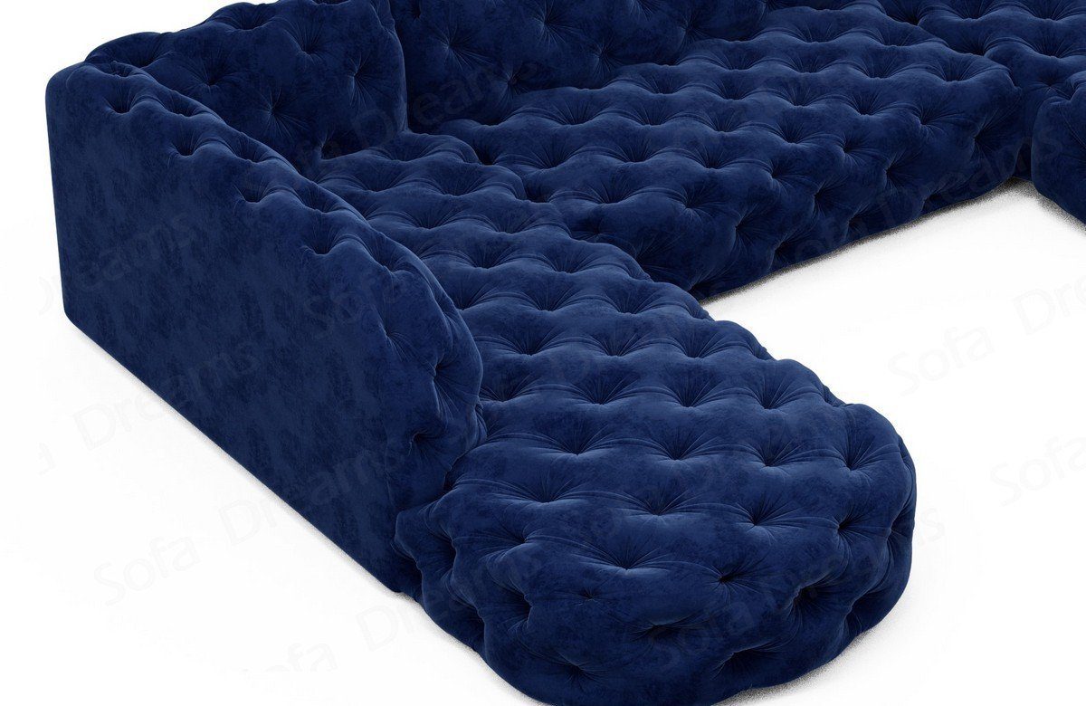 Couch Stil Form Stoffsofa, Wohnlandschaft Lanzarote Sofa im dunkelblau77 U Couch Design Chesterfield Dreams Stoff Sofa