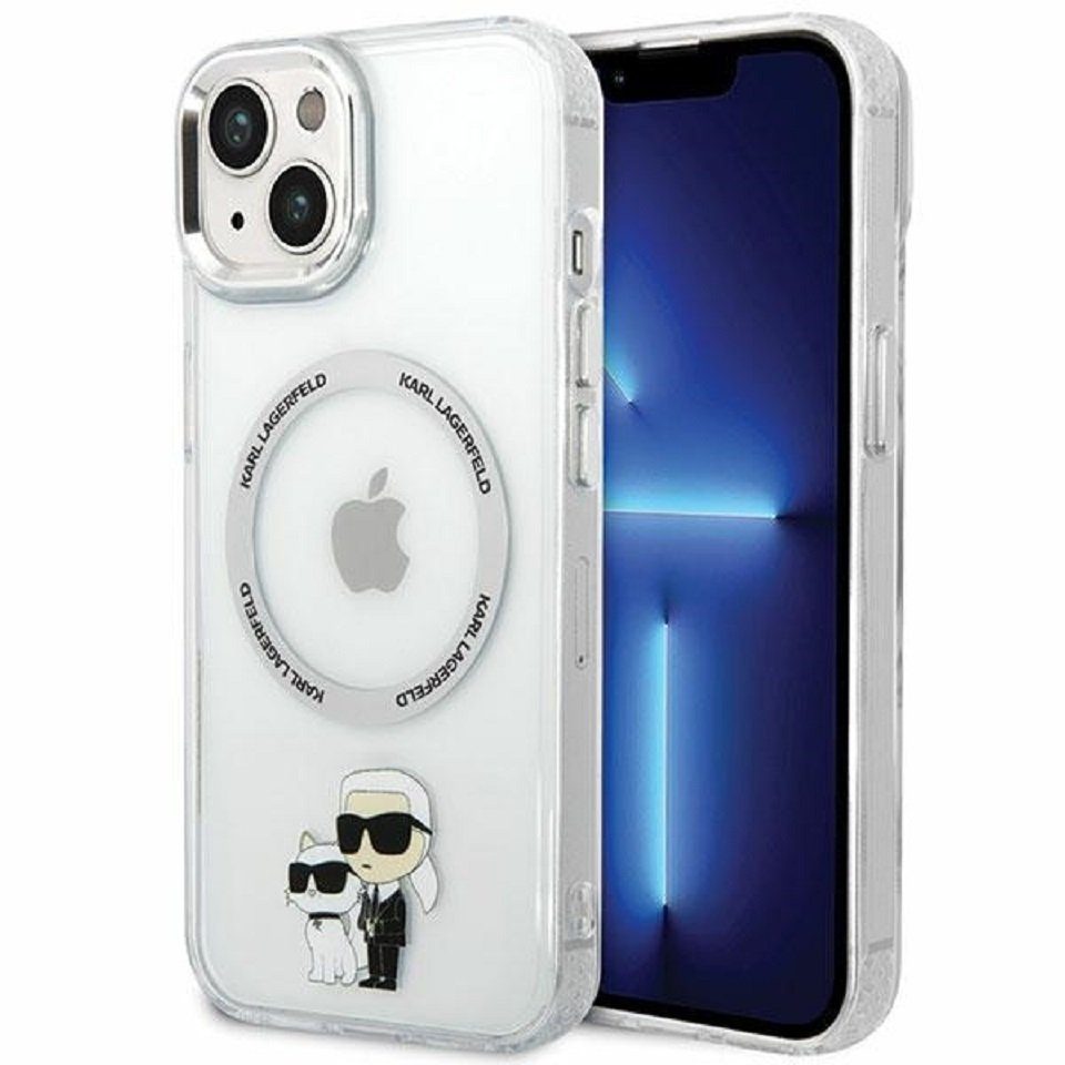 KARL LAGERFELD Handyhülle Case iPhone 13 MagSafe Katze Choupette 6,1 Zoll, Kantenschutz