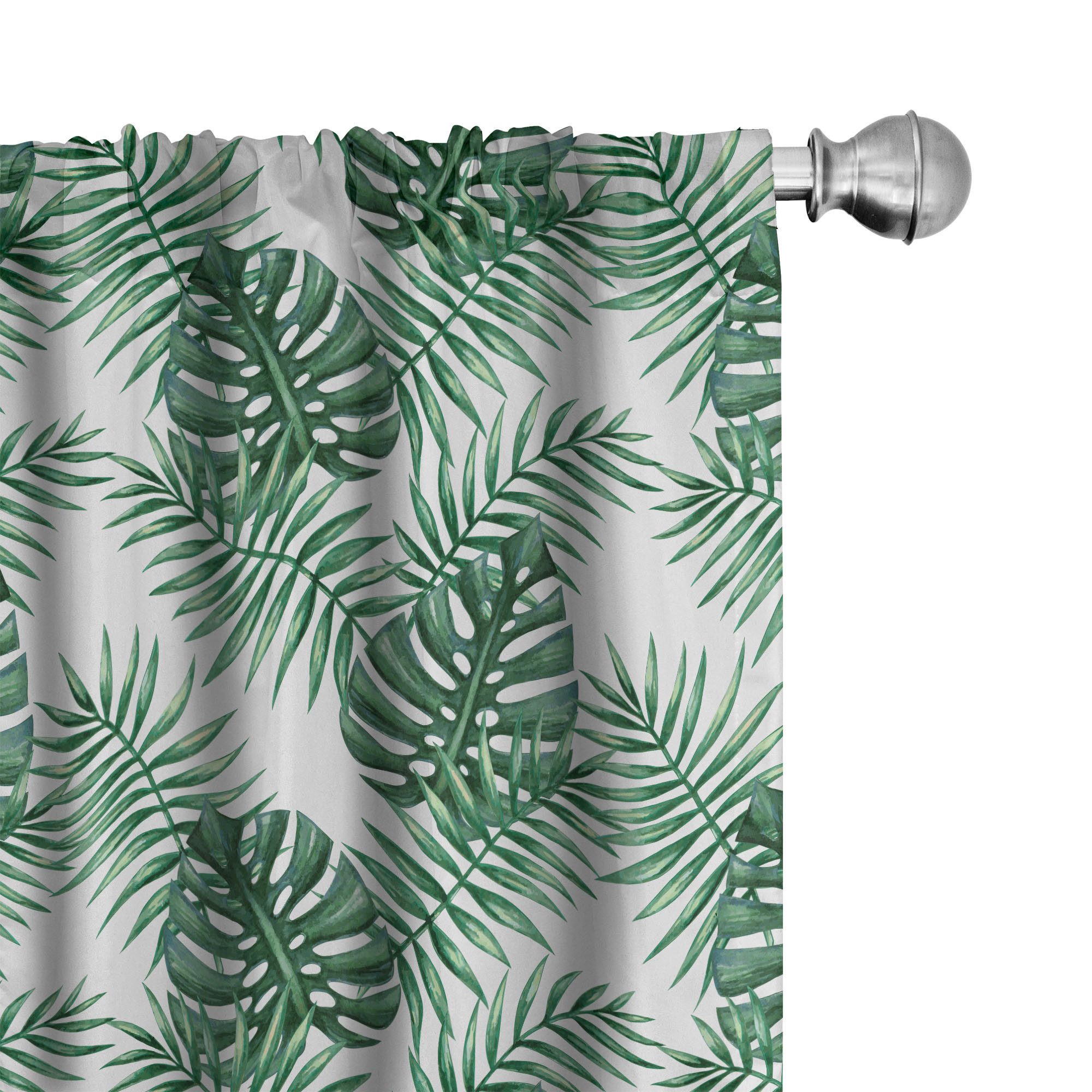 Abakuhaus Gardine Vorhang für Wohnzimmer Schlafzimmer Dekor, Microfaser, Blatt Palm Mango Banana Tree