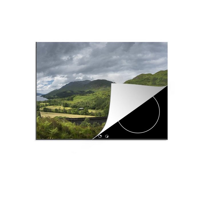 MuchoWow Herdblende-/Abdeckplatte Brücke - Schottland - Natur Vinyl (1 tlg) induktionskochfeld Schutz für die küche Ceranfeldabdeckung