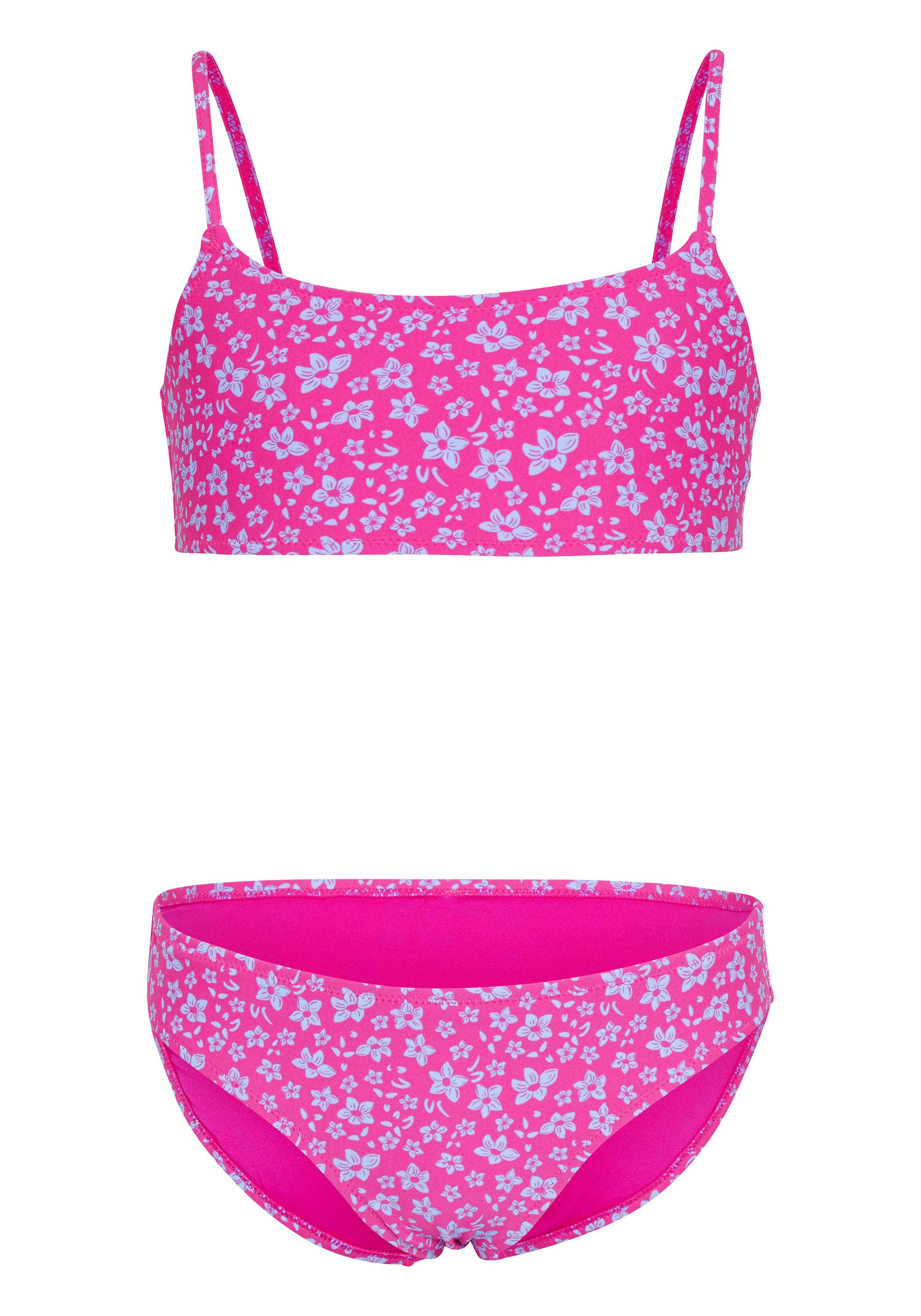 Triangel-Bikini Bikini mit Print-Oberteil und Badehose 2