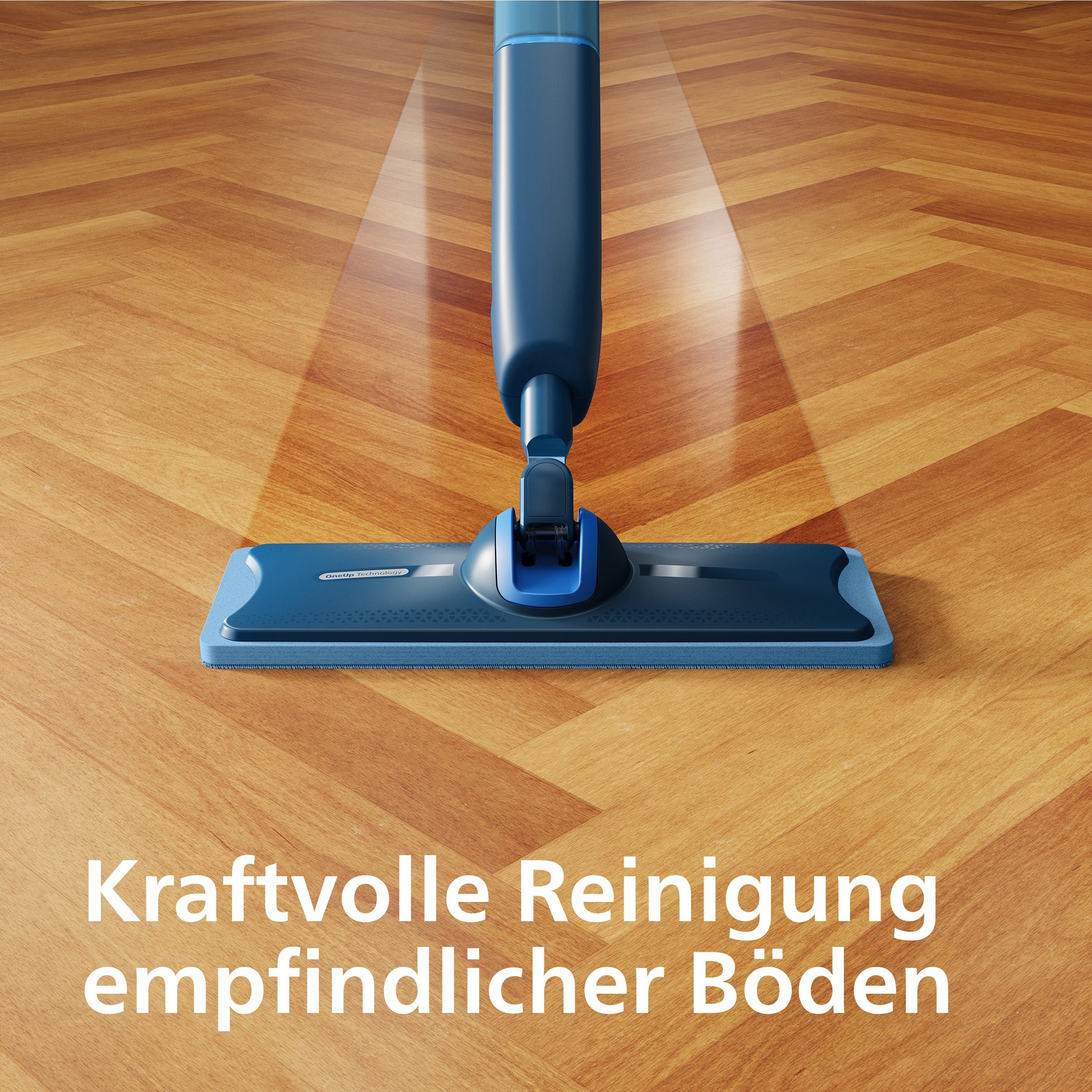 Philips OneUp Ersatzpad XV1884/20 Mikrofaserpad (Mikrofaser, 12x35 cm, 2-tlg., Speziell für Echtholz, Parkett und Linoleum entwickelt)