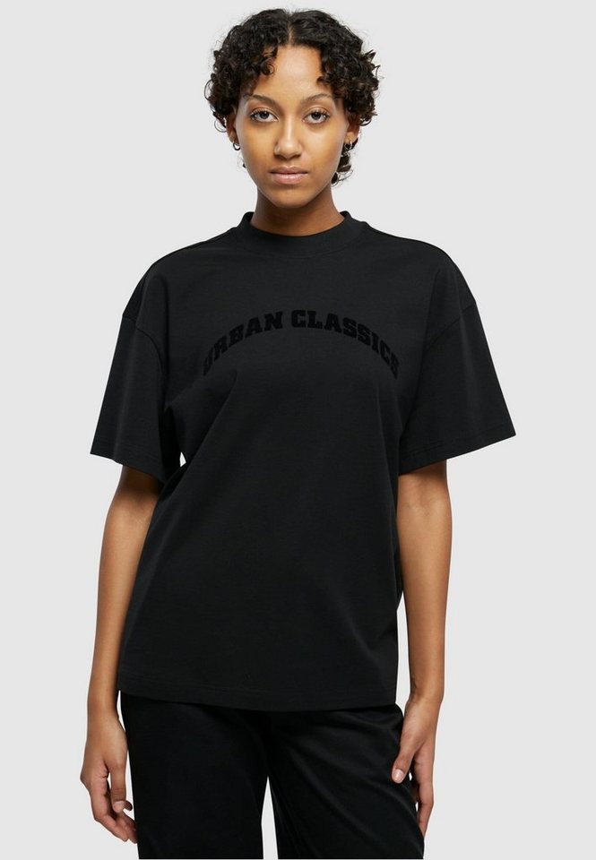 URBAN CLASSICS Langarmshirt Damen Ladies Oversized Flock Tee (1-tlg),  Stylisches Shirt aus angenehmer Baumwollmischung