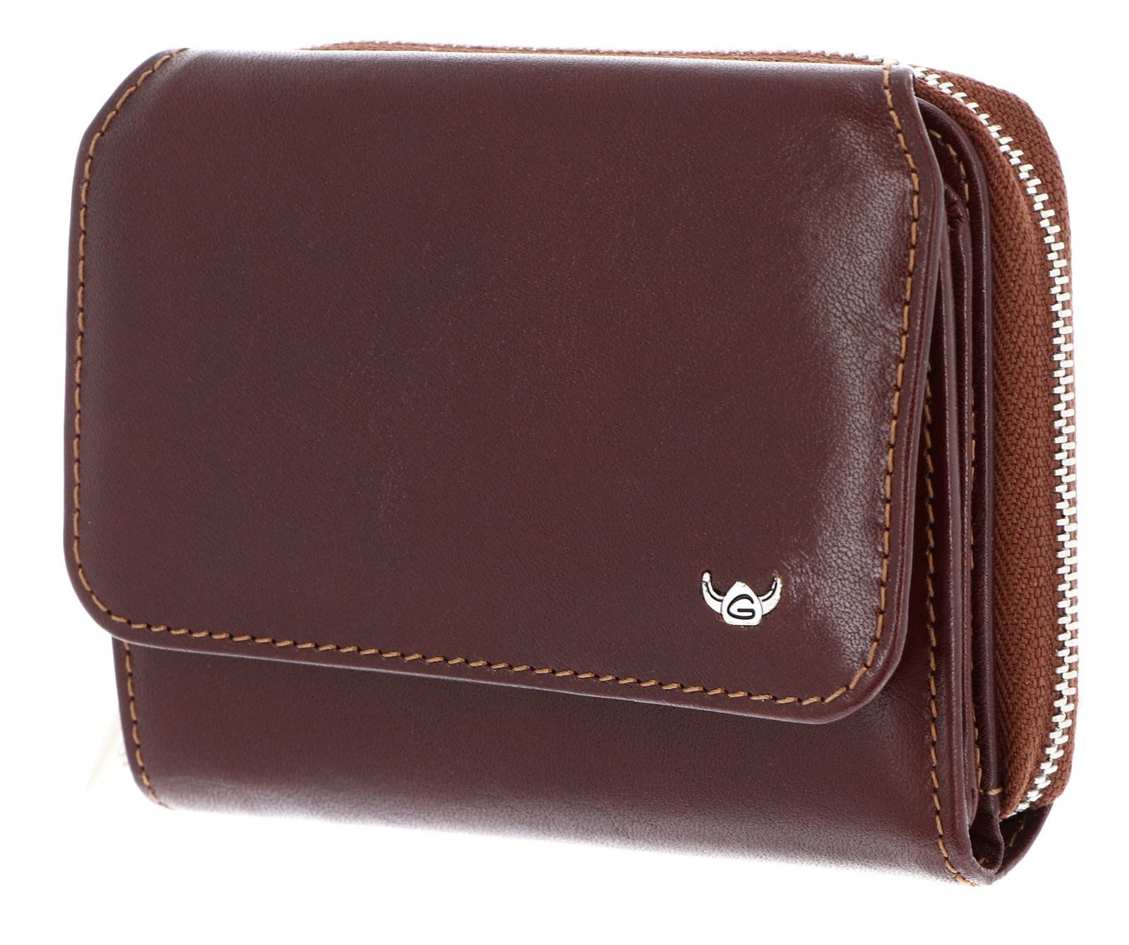 Golden Head Geldbörse Zipped Billfold Coin Wallet, aus echtem Rindsleder mit RFID-Blocker Schutz