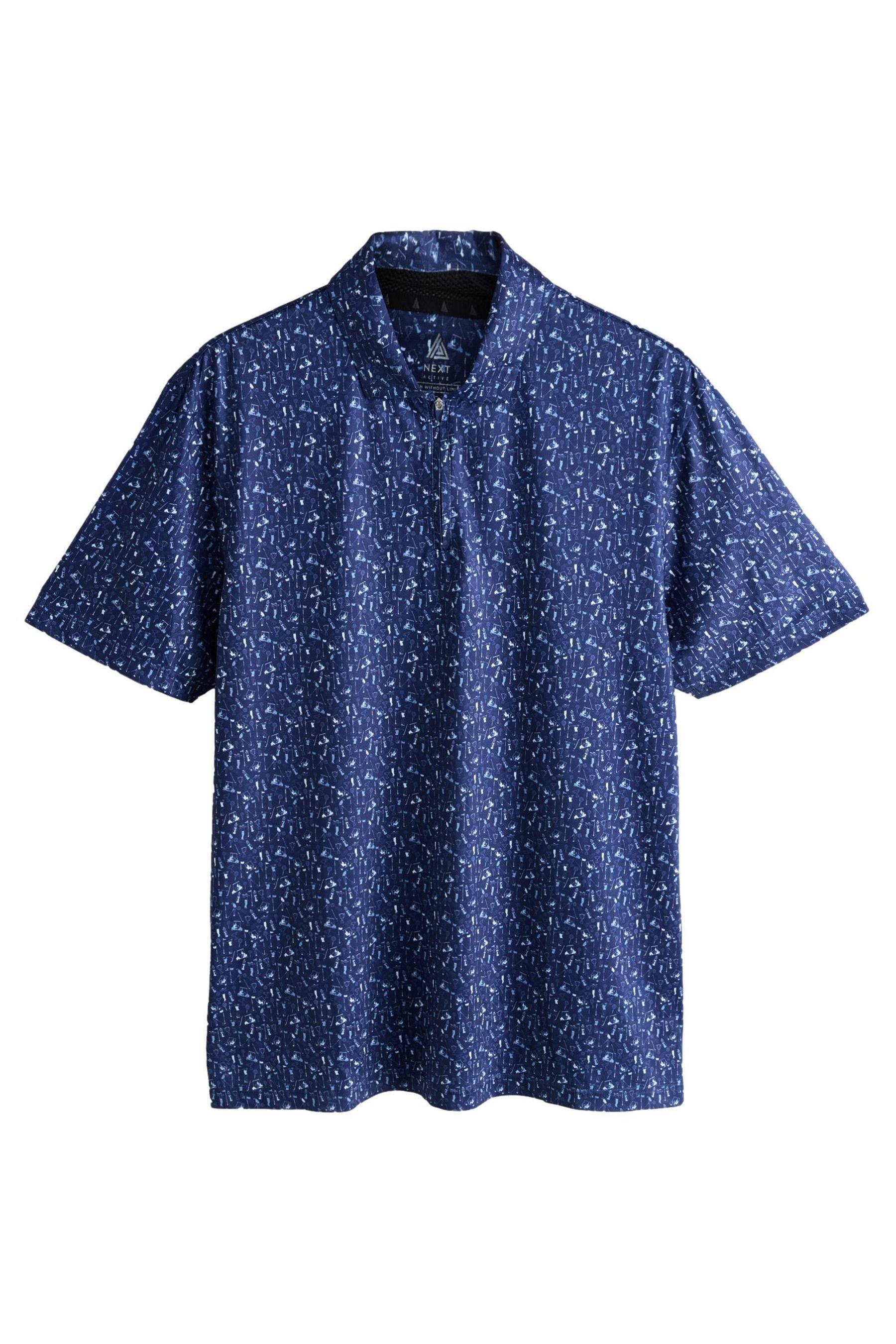Poloshirt Active Golf Poloshirt mit geometrischem Print